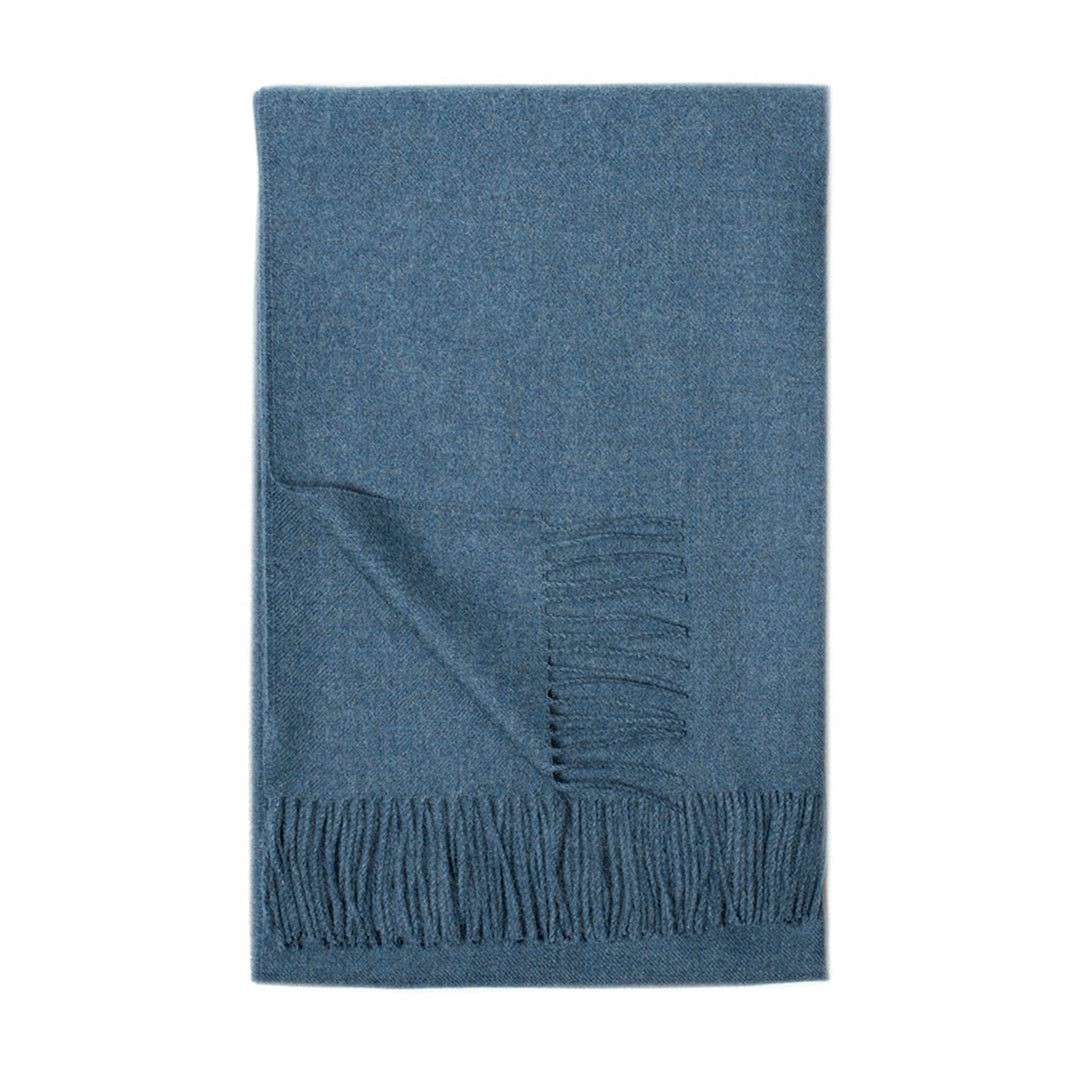 Soft & Cozy Paris Baby Alpaca Throw Blanket - Premium Denim Blue Alpaca Wool Blanket for Sofa, Bed & Nursery - Perfect for Winter Warmth, Baby Shower Gift & Home Decor