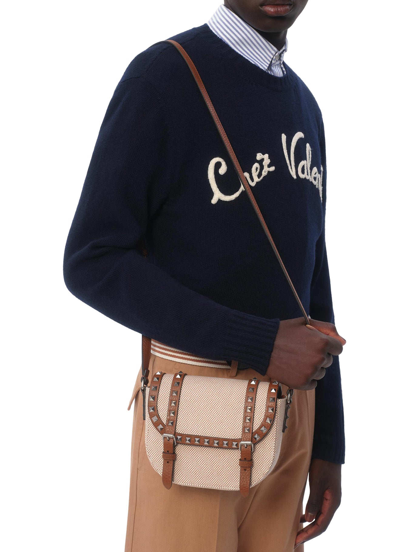 Premium Crewneck Wool Sweater with Chez Valentino Embroidery - Cozy Winter Pullover for Men & Women | Perfect for Casual Outfits, Office Wear & Holiday Gatherings