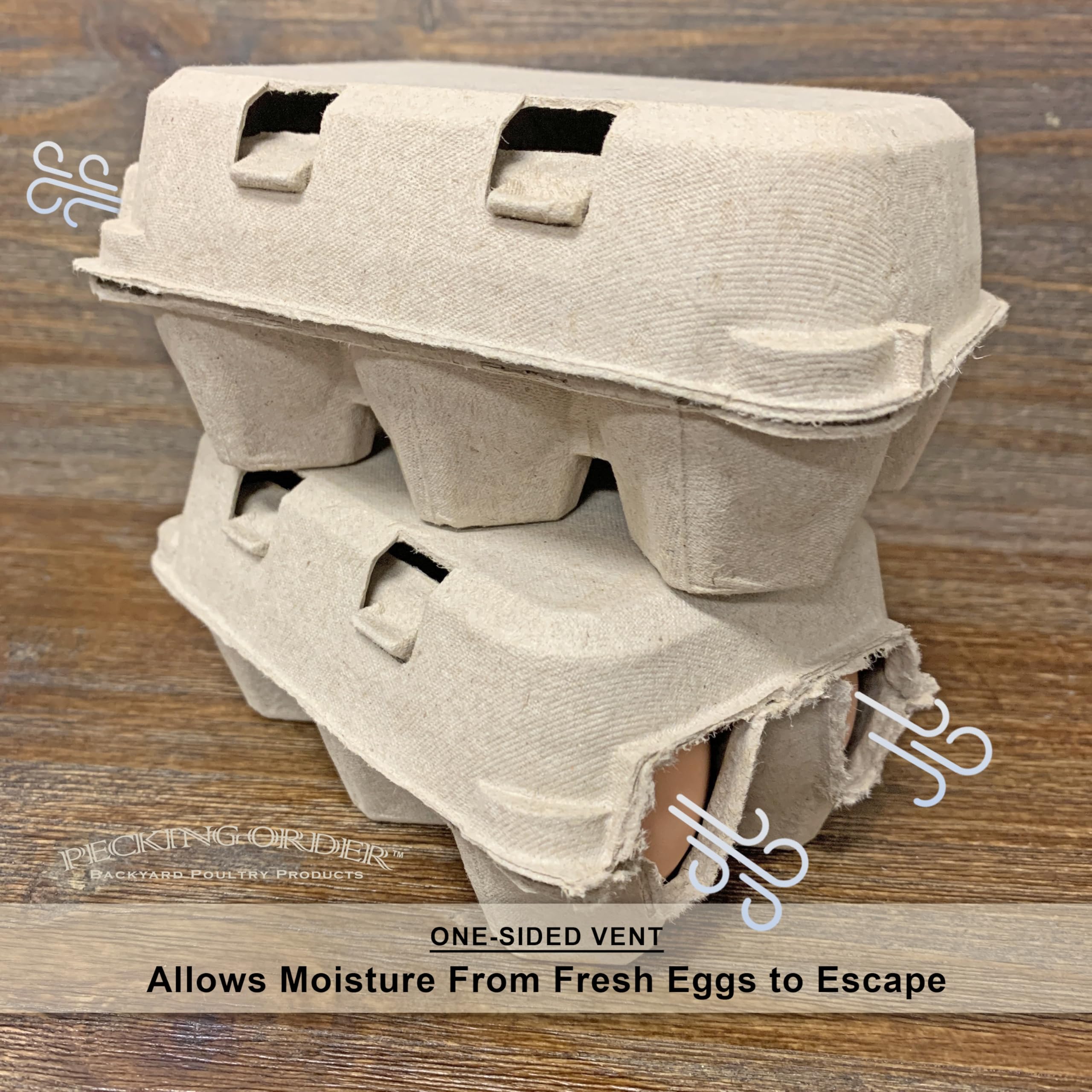 6-Egg Paper Egg Cartons - 24 Pack | Eco-Friendly Egg Storage Containers | Perfect for Farmers Markets, Home Use & Organic Egg Packaging