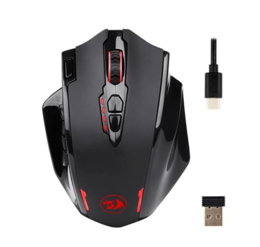 Redragon M913 Impact Elite Wireless Gaming Mouse - 16000 DPI RGB Wired/Wireless Mouse with 16 Programmable Buttons, 45-Hour Battery, Pro Optical Sensor - Perfect for MMO Gaming, FPS, and Professional Esports