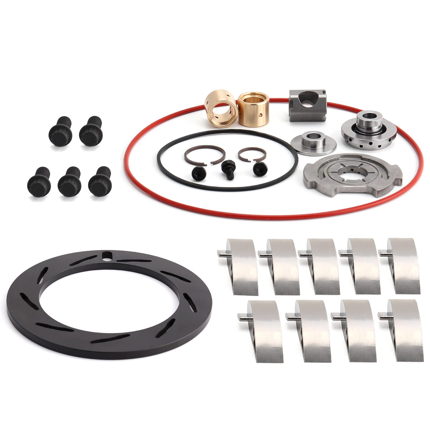 Pulsar Turbo 04-07 6.0 Turbo Rebuild Kit with Nitride Hardened Unison Ring & Staggered Step Gap Seals - Compatible with 2004-2007 6.0L Powerstroke Engines, Perfect for Turbocharger Repair & Performance Upgrades