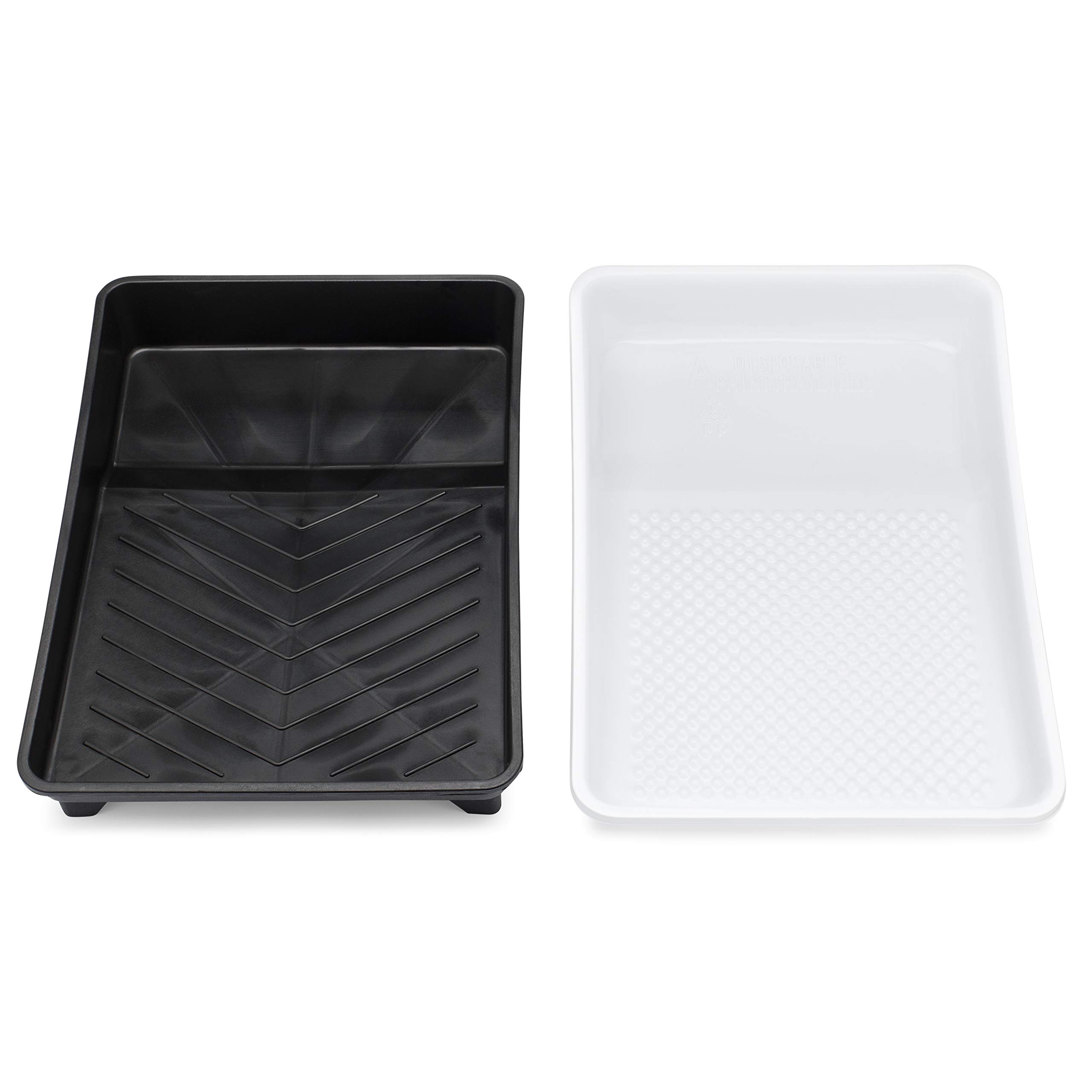 9 Inch Roller Paint Tray Liners - 10 Pack Disposable Deep Well Paint Trays with Hard Shell - Fits Most Standard Paint Rollers - Perfect for Home Painting Projects & DIY Wall Makeovers