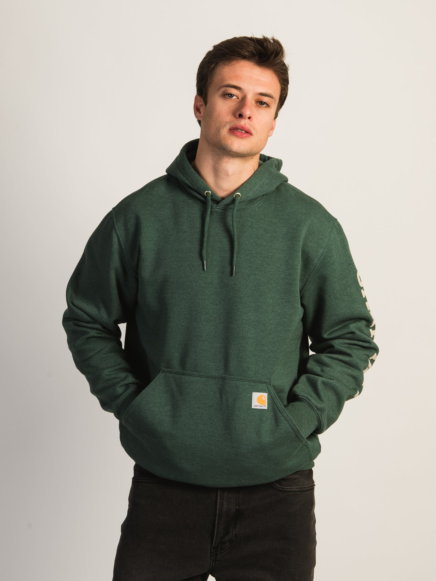 Carhartt Loose Fit Midweight 1889 Graphic Hoodie for Men - Comfortable Pullover Sweatshirt for Casual Wear & Outdoor Activities