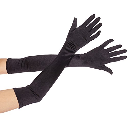 Extra Long Satin Gloves for Women - Elegant Opera Gloves for Formal Events, Concerts & Evening Wear - Soft Stretchable Gloves for Piano Players & Performers