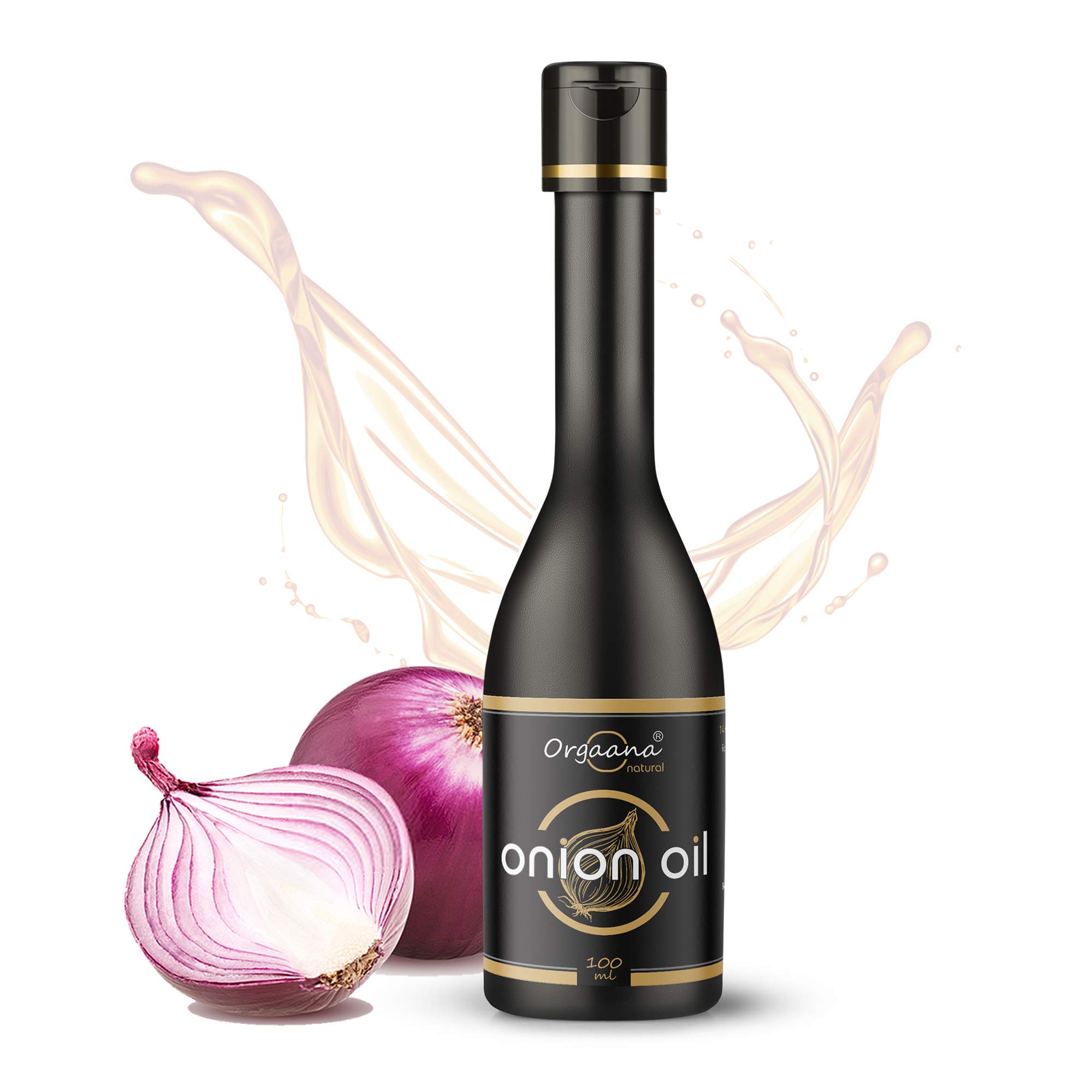 Orgaana Natural Herbal Onion Oil for Anti-Dandruff & Hair Growth - 100ml with 14 Essential Oils - Scalp Treatment for Dry, Itchy Scalp & Hair Loss Prevention | Perfect for Daily Hair Care & Scalp Massage