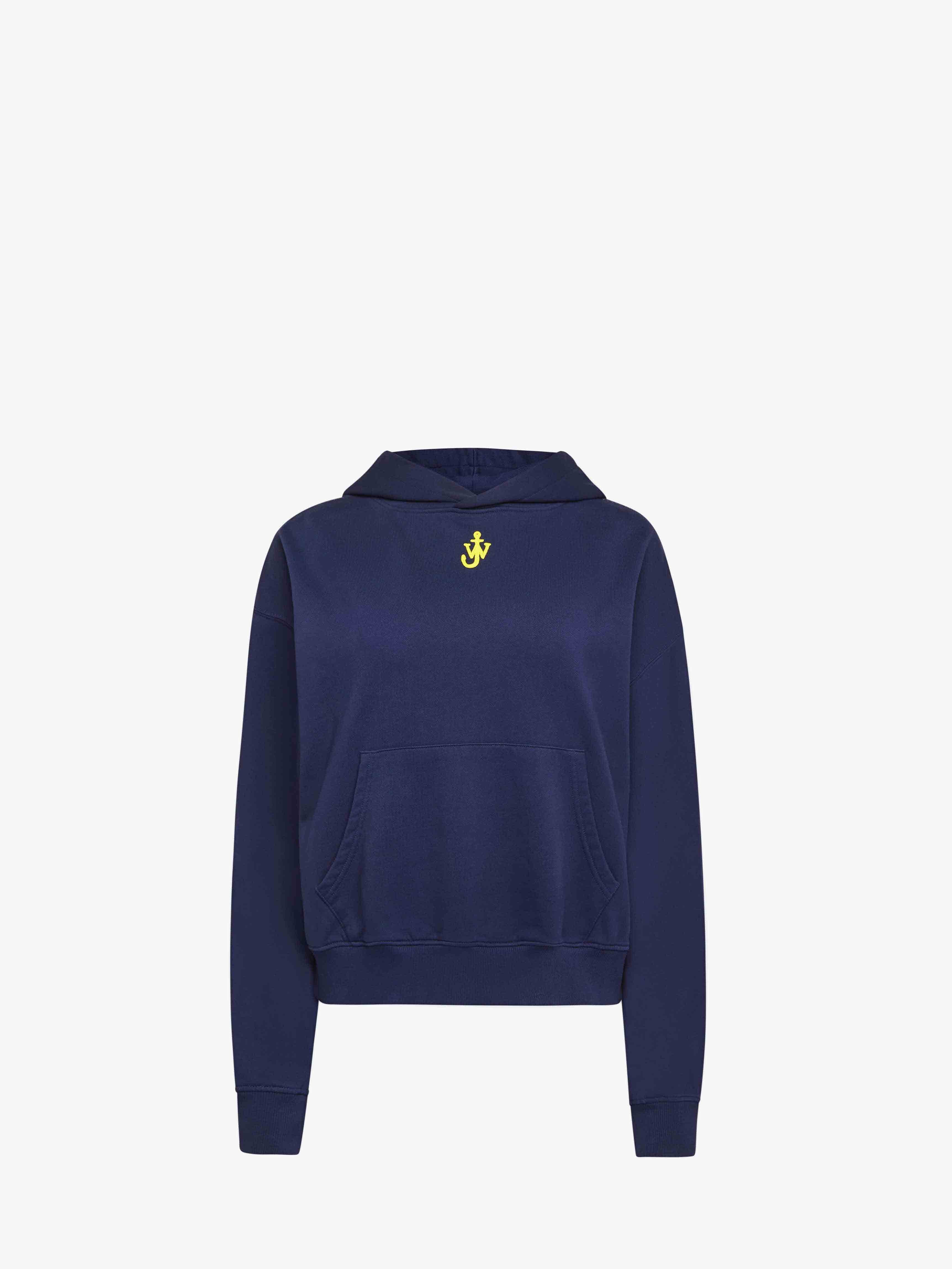 Stylish Cropped Hoodie with Anchor Embroidery - Trendy Women's Streetwear for Casual Outings & College Fashion