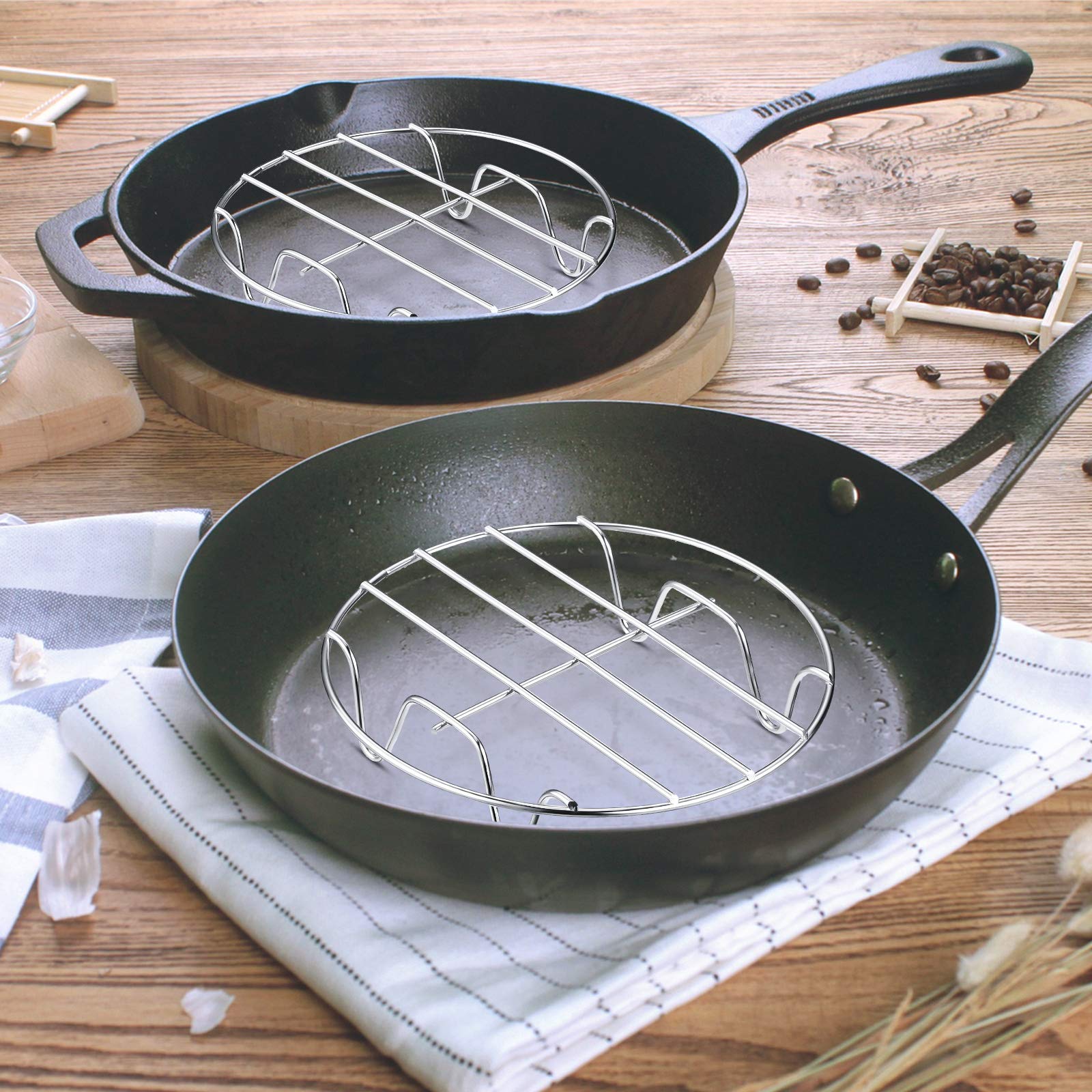 2-Piece Stainless Steel Roasting & Cooling Rack Set - 9.8