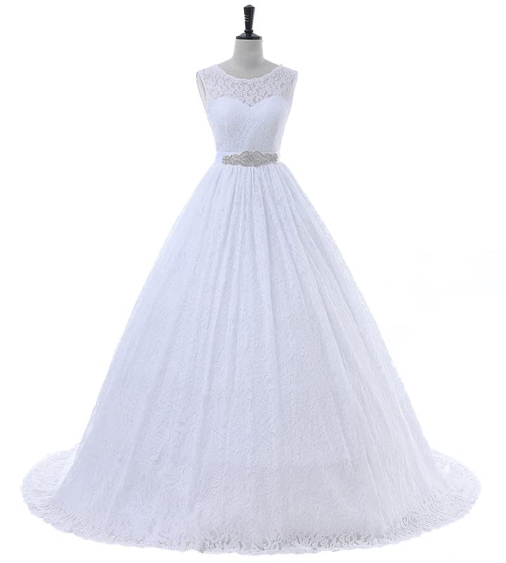 Elegant Women's Ball Gown Lace Bridal Wedding Dress - Perfect for Formal Events, Prom, Evening Gala & Special Occasions