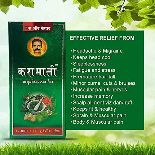 Karamati Ayurvedic Thanda Tel & Hair Cool Oil Combo Pack 300ml - Natural Herbal Hair Growth Treatment for Dry Scalp & Dandruff Relief | Perfect for Summer Hair Care & Scalp Massage