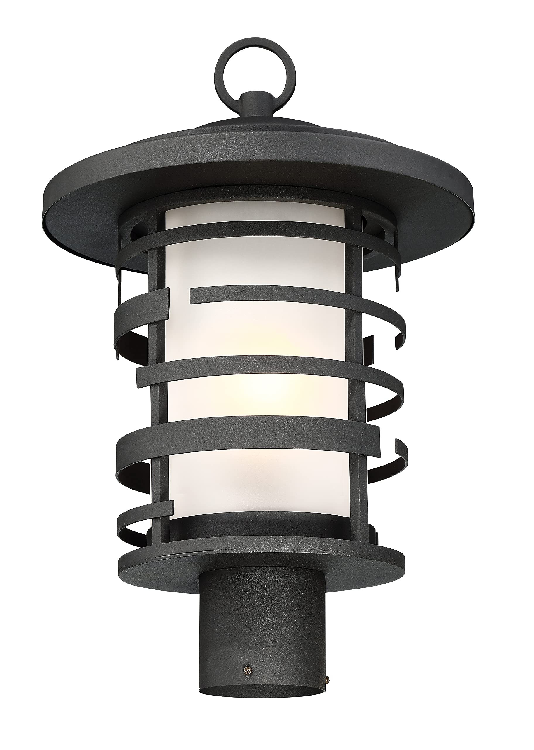 Nuvo 60/6406 Black One Light Hanging Lantern Post - Perfect for Porch, Patio, and Outdoor Entryway Lighting