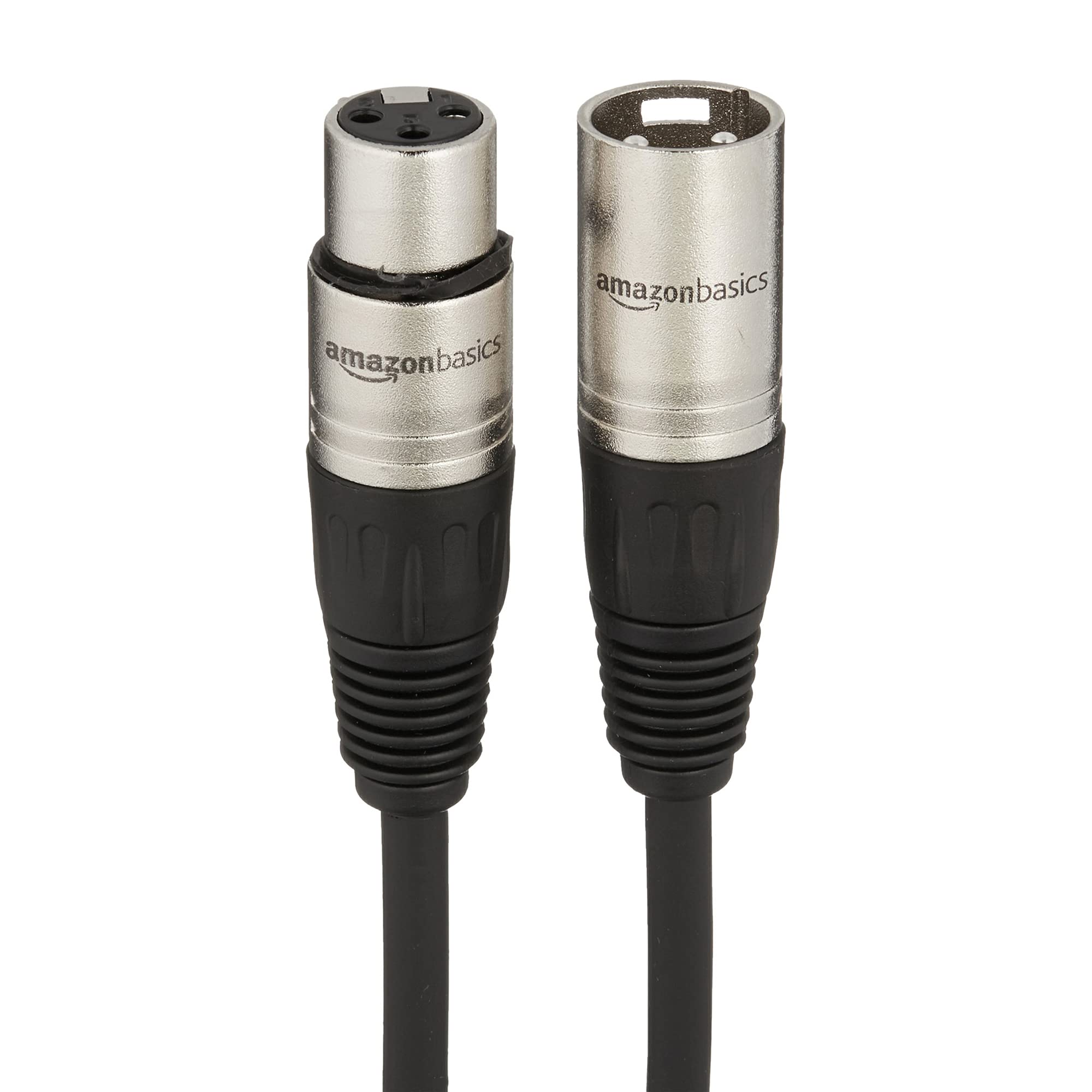 Samson C02PR Pencil Condenser Microphone (Silver) & Amazon Basics XLR Cable (25ft, Black) - Professional Studio Recording, Live Performance, Podcasting, and PA System Setup