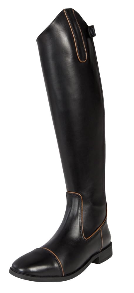 Women's 7468 Genuine Leather Ankle Boots - Black (EU 44) | Comfortable & Stylish for Winter, Fall & Casual Outfits