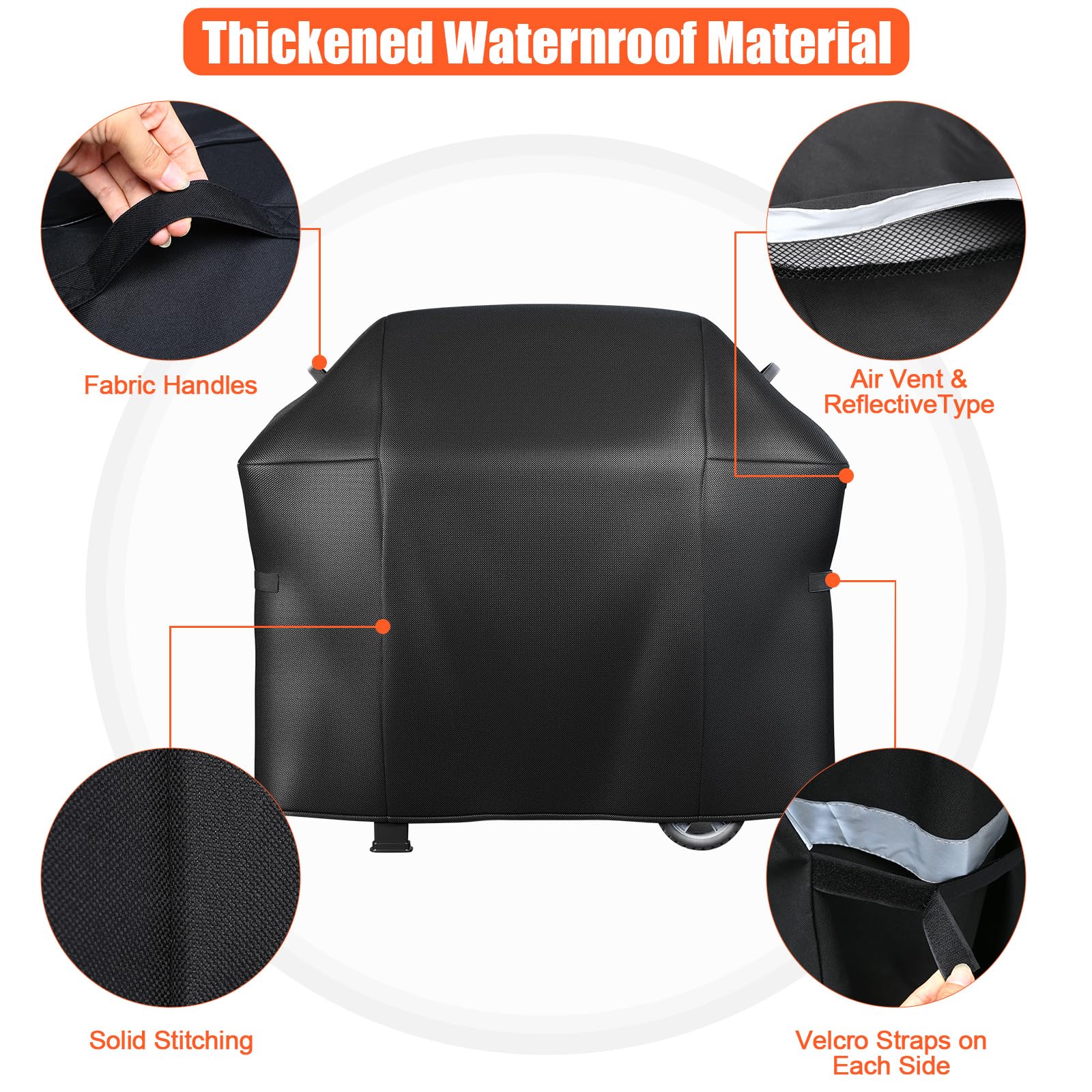 51 Inch Heavy Duty BBQ Grill Cover for Weber Spirit 300 & Spirit II 300 Series (E310, E315, E330) - All-Weather, UV Resistant, Fade Proof Gas Grill Protection - Perfect for Backyard BBQs, Patio Parties & Outdoor Cooking