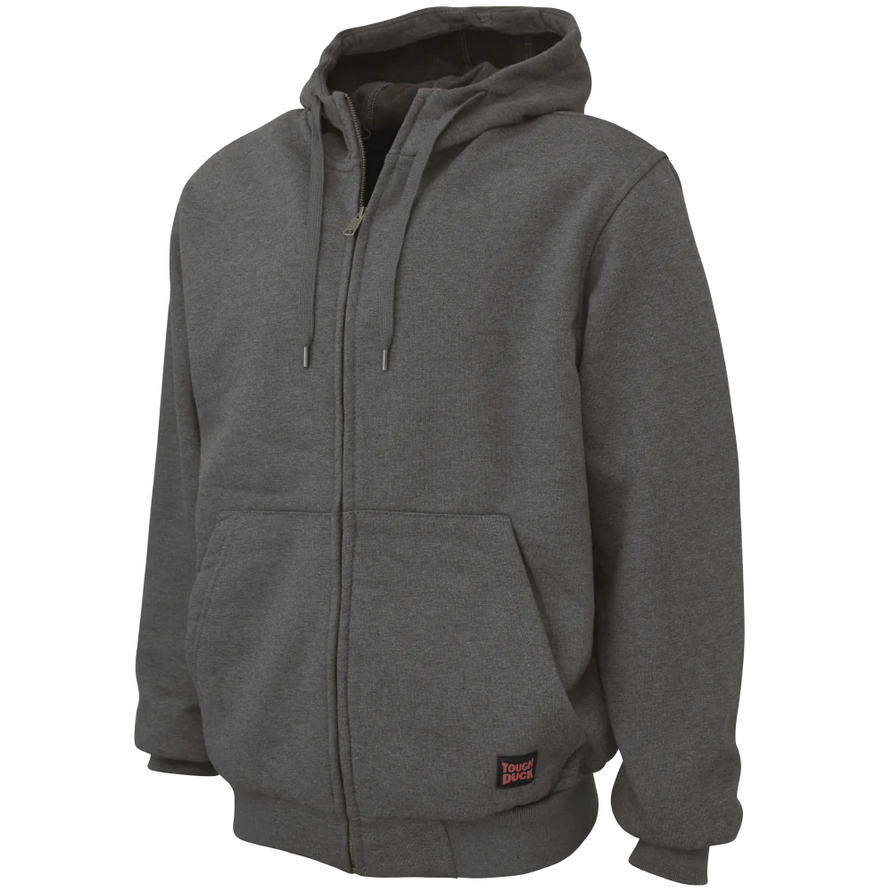 Tough Duck WJ21 Heavy Duty Zip Hoodie for Men - Durable Workwear for Construction, Outdoor & Cold Weather Activities