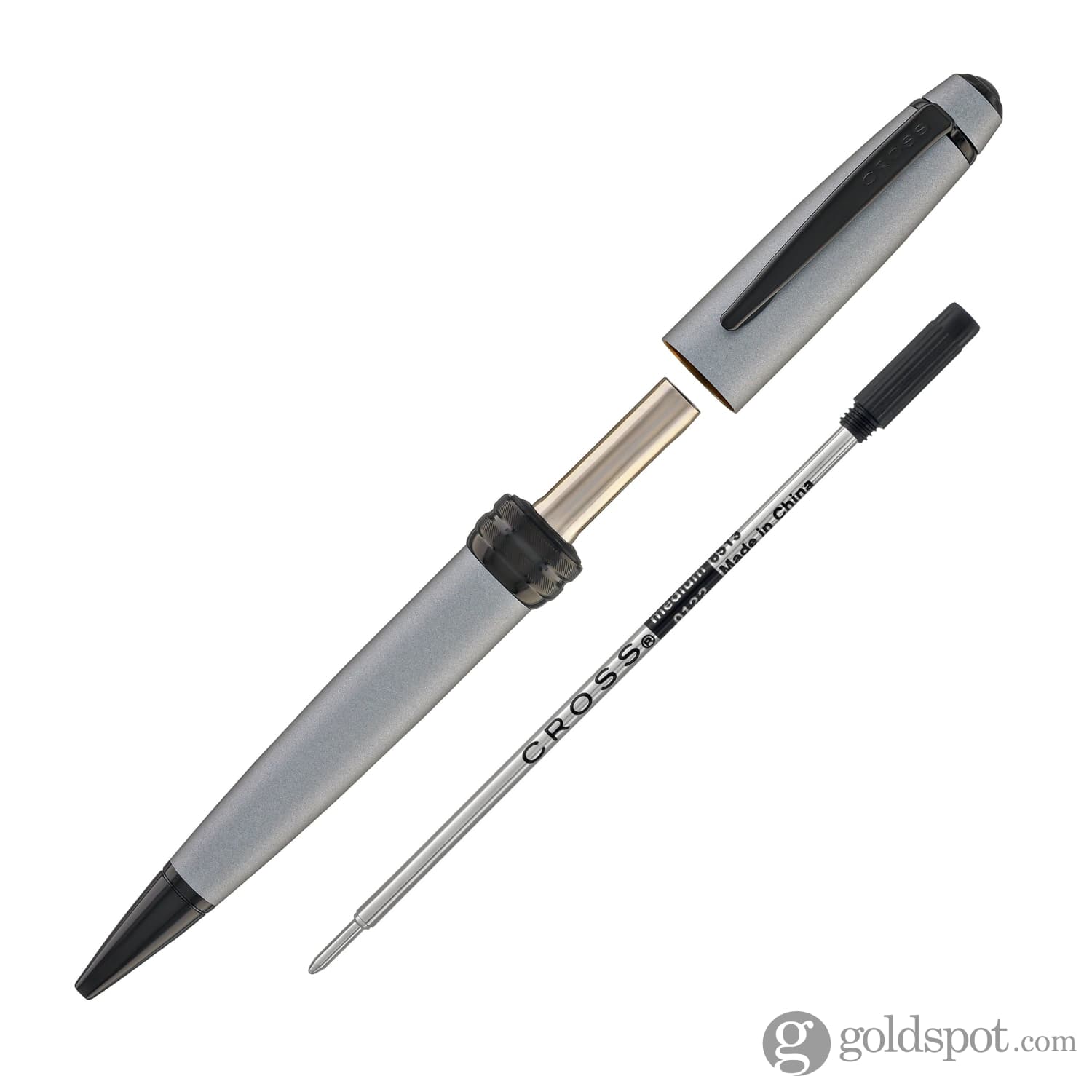 Cross Bailey Matte Gray Lacquer PVD Ballpoint Pen - Premium Writing Instrument for Office, Business & Gift Giving