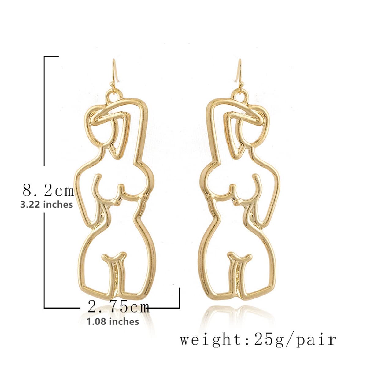 Vintage Gold Abstract Face Dangle Earrings for Women - Elegant Boho Jewelry, Perfect for Parties, Weddings & Everyday Wear (Gold 3)