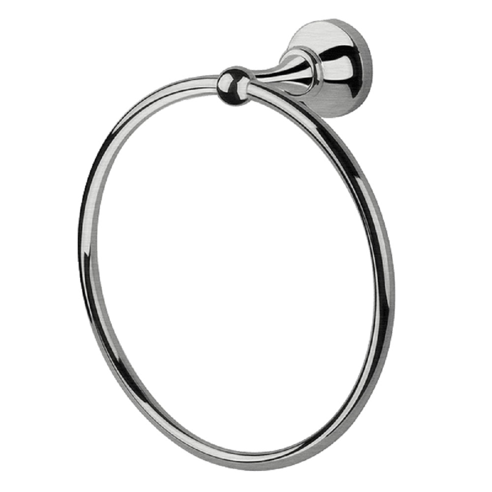 Abey Provincial Towel Ring in Brushed Nickel - 900052BN - Elegant Bathroom Accessory for Modern and Traditional Homes