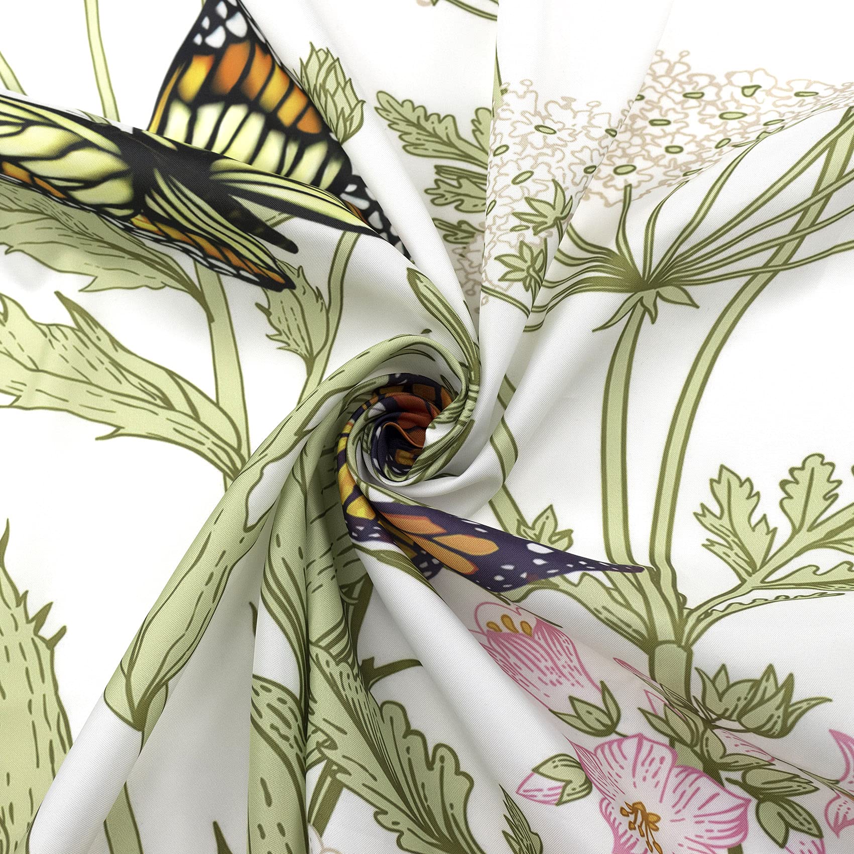 Leaf Butterfly Tapestry Wall Hanging - Sage Green Floral Decor for Bedroom & Living Room (92.5x72.9 In) - Perfect for Boho & Spring Home Decor