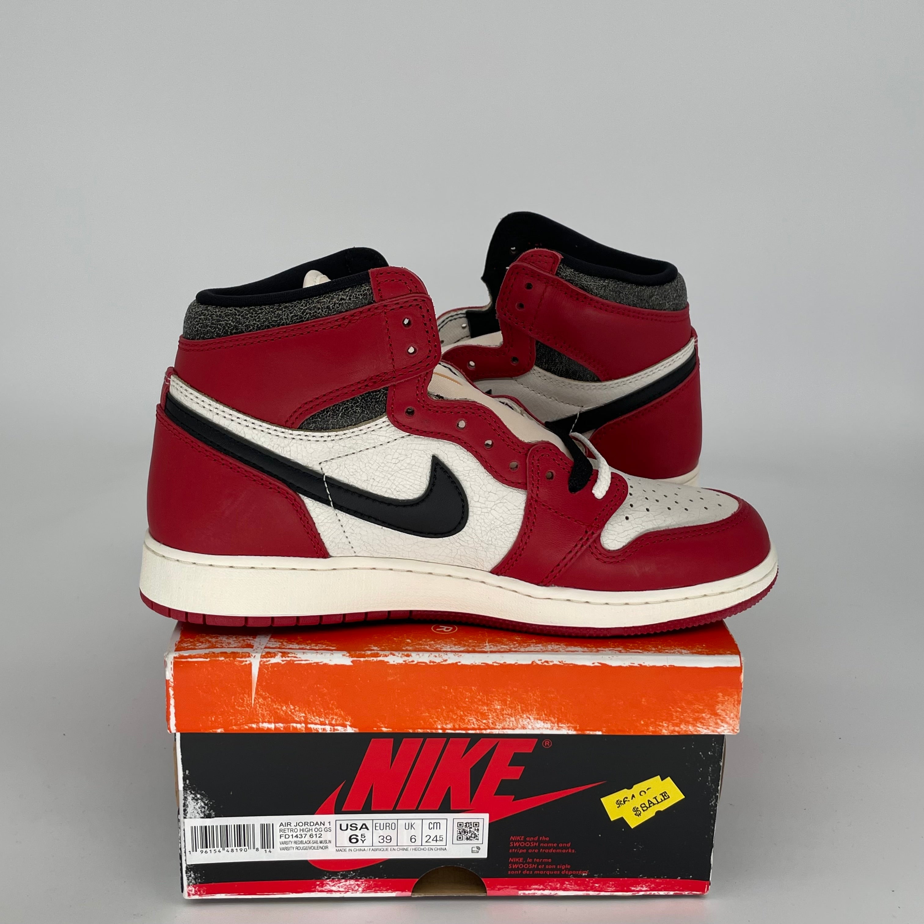 AIR JORDAN 1 LOST AND FOUND Sneakers - Size 6.5Y (FD1437-612) - Retro Basketball Shoes for Men & Women - Perfect for Streetwear, Collecting and Casual Wear