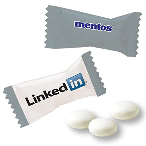 Custom Branded Mentos Mints with Your Logo - Individually Wrapped Bulk Pack (2,000 Mints) - Perfect for Corporate Gifts, Events & Promotional Giveaways