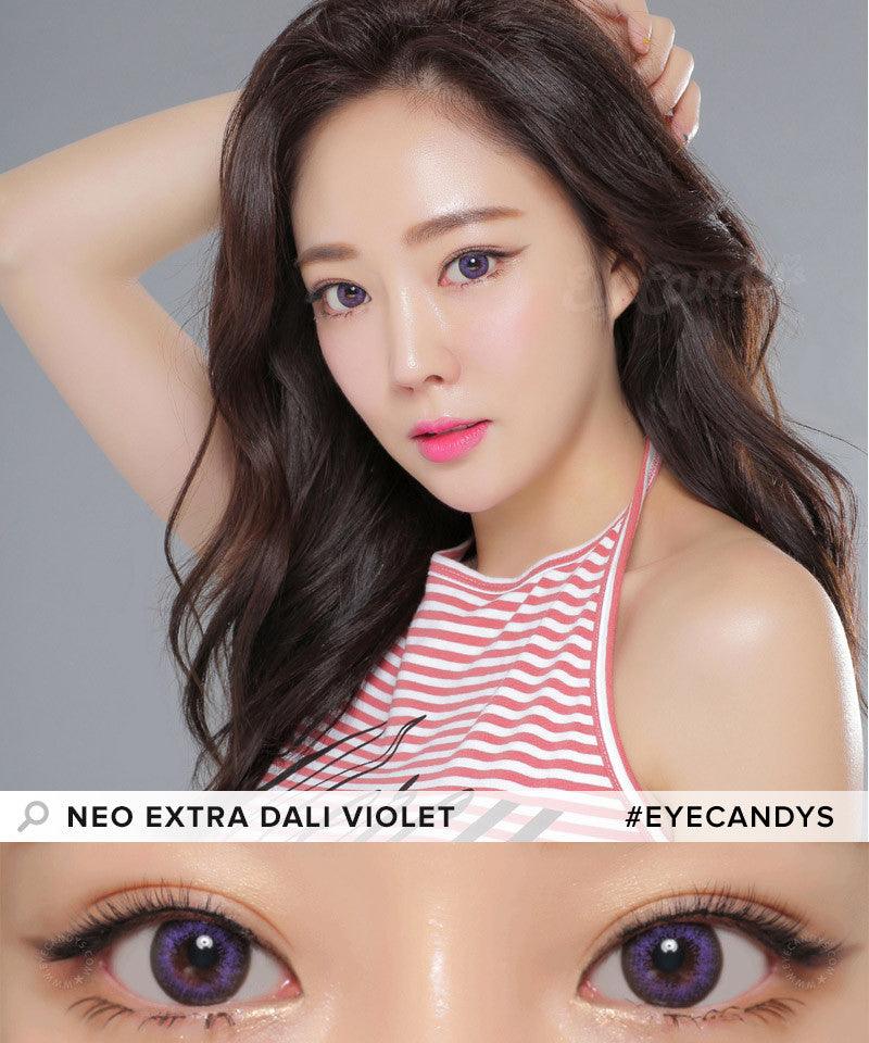 NEO Vision Extra Dali Violet Colored Contact Lenses (Korean Version) - Perfect for Cosplay, Halloween, and Special Events