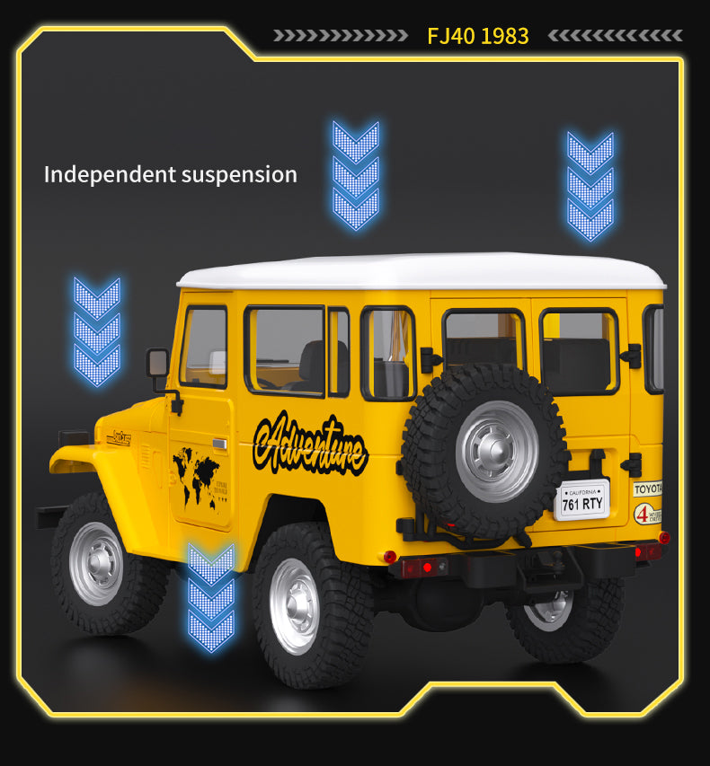 1/16 HG RC Off Road Electric Crawler Car - 4x4 FJ40 Remote Control Vehicle for Adults & Kids | US Stock | Perfect for Trail Crawling, Rock Climbing & Backyard Adventures
