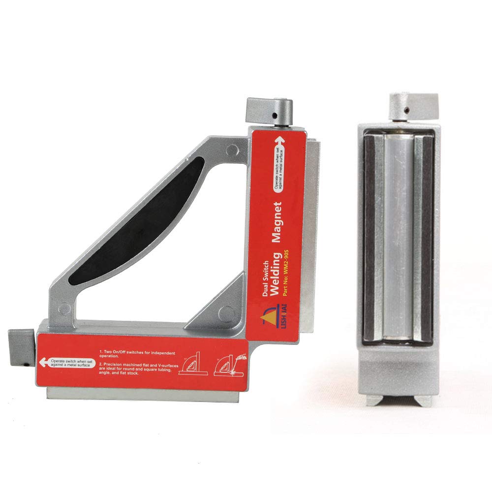 Double Switch Neodymium Welding Magnets - Strong NdFeB Magnetic Clamp (50Kgf) for Metal Fabrication, Welding Projects & DIY Metalwork