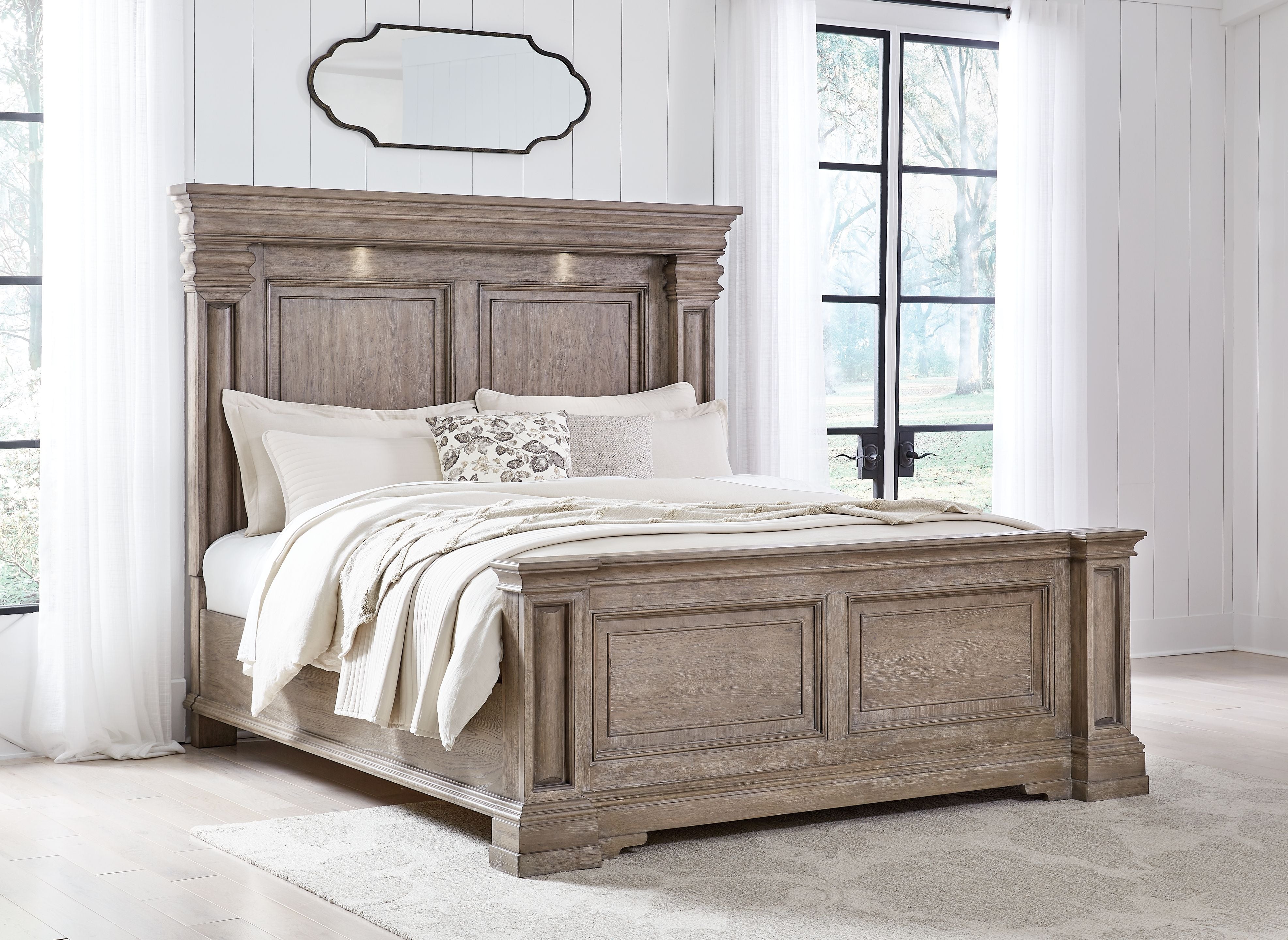 Blairhurst Modern Panel Bedroom Set - Queen Size Bed Frame, Nightstand & Dresser - Perfect for Small Spaces & Guest Rooms