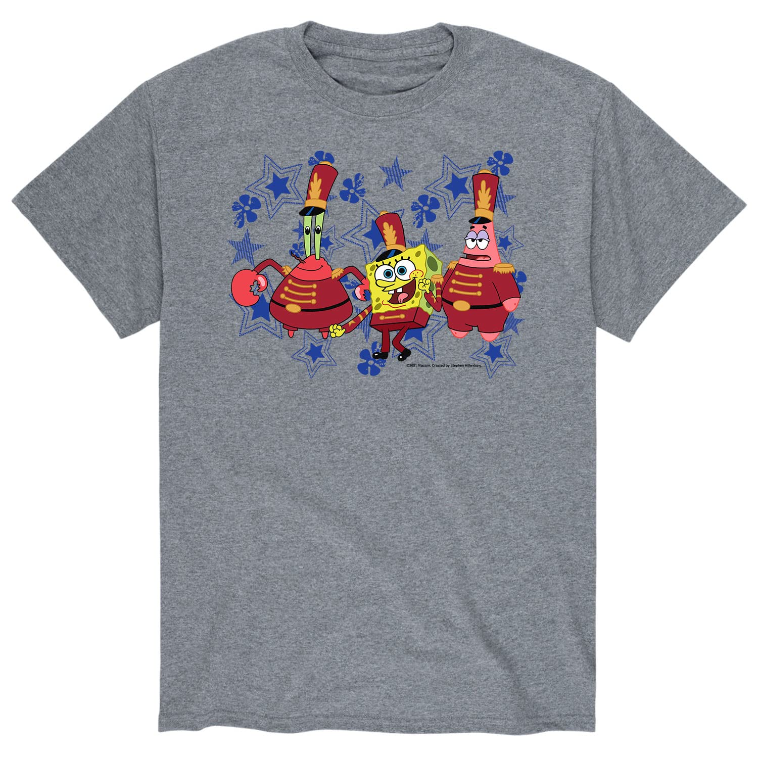 SpongeBob SquarePants Bubble Bowl Super Band Graphic T-Shirt for Men - Soft Cotton Short Sleeve Tee - Casual Wear, Cosplay & Cartoon Lovers Gift