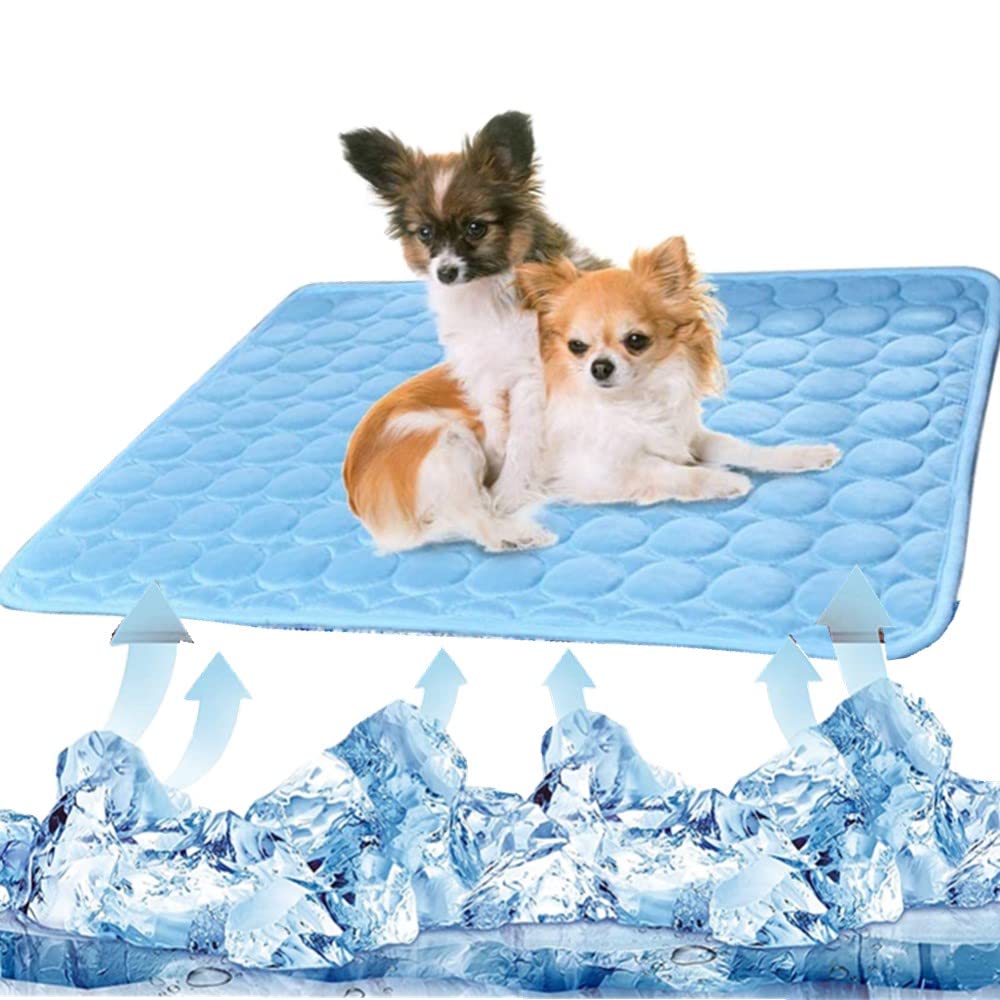 Cooling Mat for Dogs & Cats - Ice Silk Pet Pad for Home & Outdoor Use
