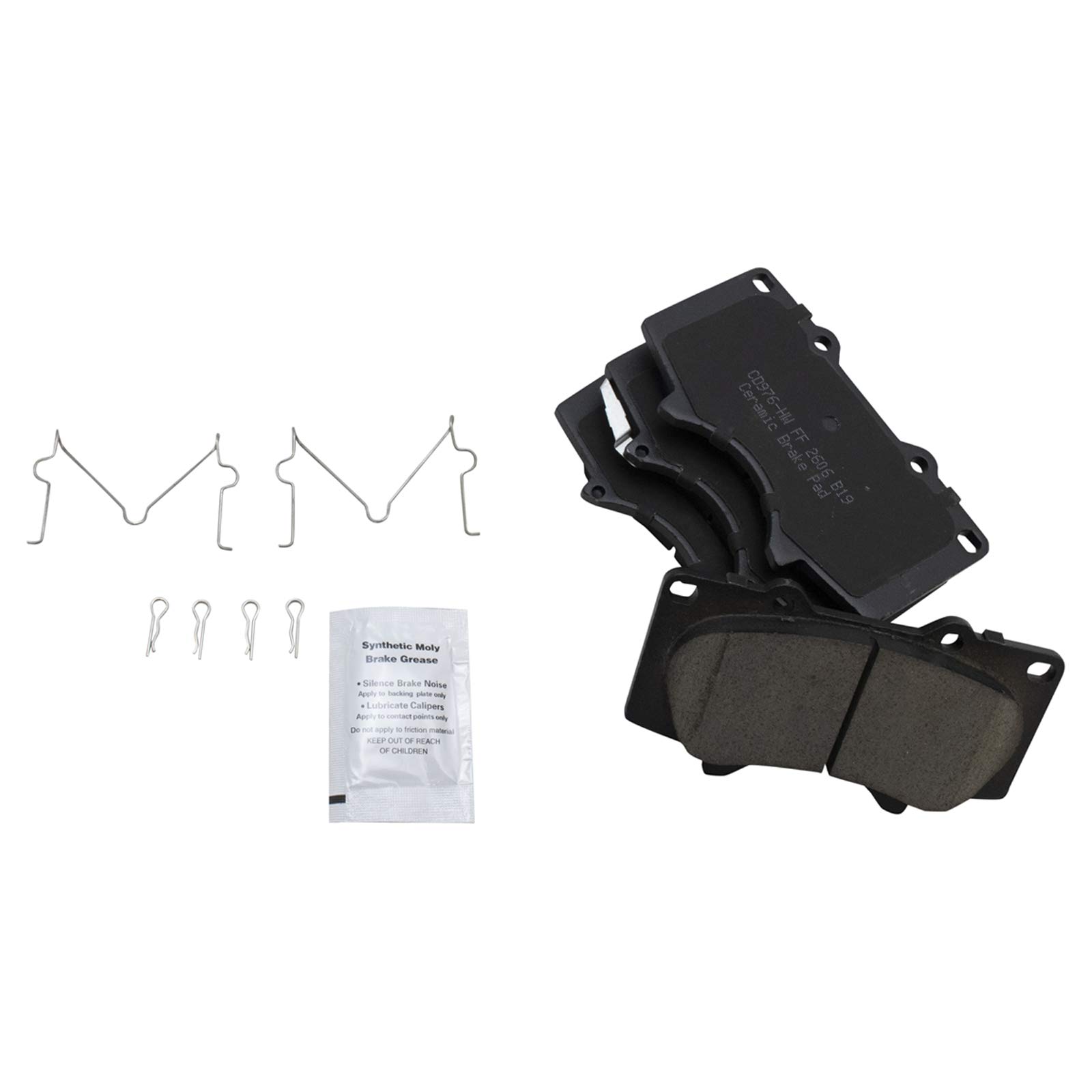 TRQ Premium Ceramic Front Brake Pad & Rotor Kit - Compatible with 2010-2015 Lexus GX460 & Toyota 4Runner - High Performance Brake Caliper & Chemical Kit for Smooth Stopping - Perfect for Daily Commuting, Off-Roading & Towing