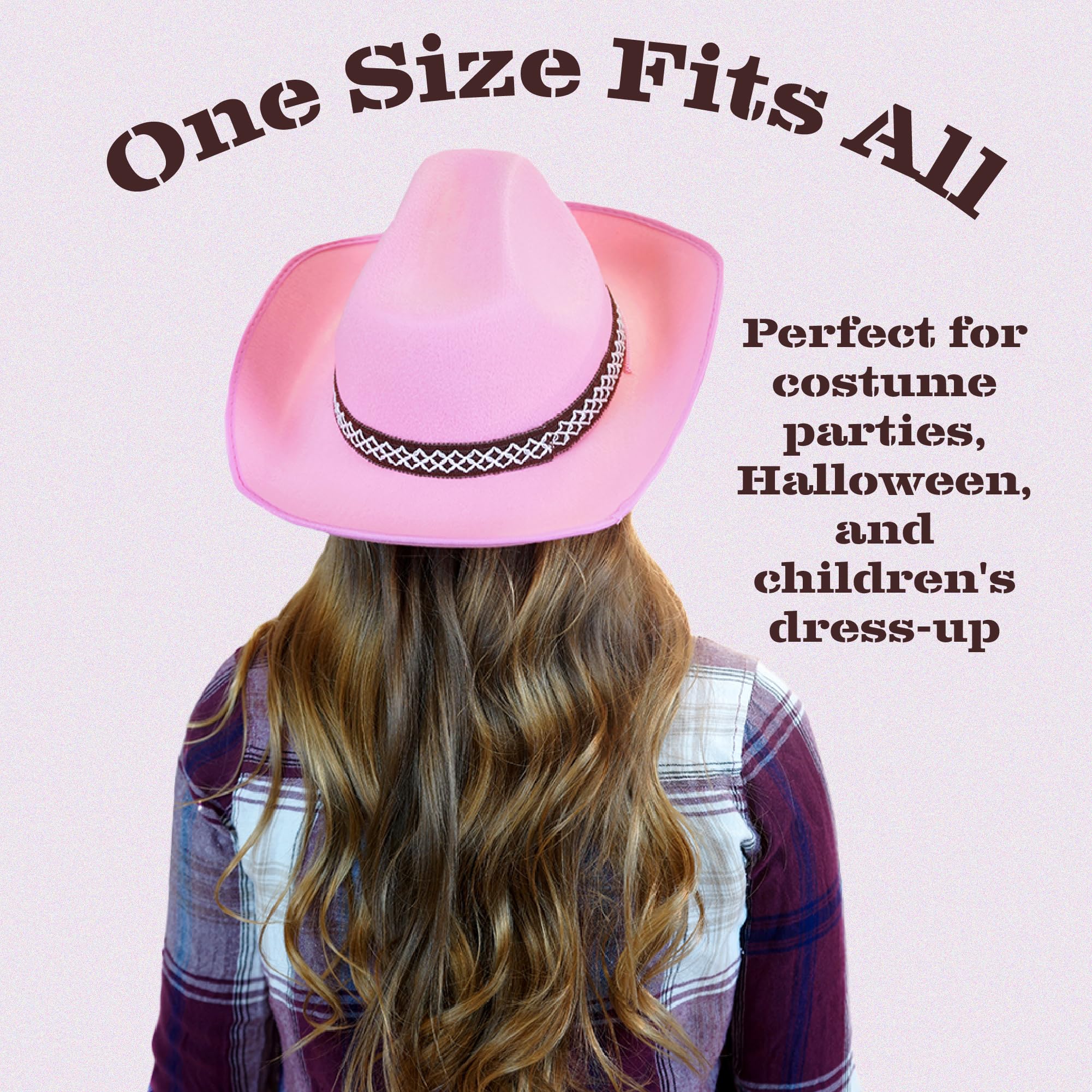 Pink Cowgirl Sheriff Hat for Women - Western Cowgirl Hat Accessory for Outfits & Costumes | Perfect for Halloween, Rodeo, and Cowgirl Themed Parties