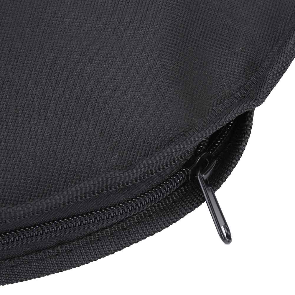 12 Inch Drum Practice Pad Bag - Black Oxford Cloth Carrying Case for Portable Drumming | Lightweight & Durable | Perfect for Travel, Lessons & Home Practice