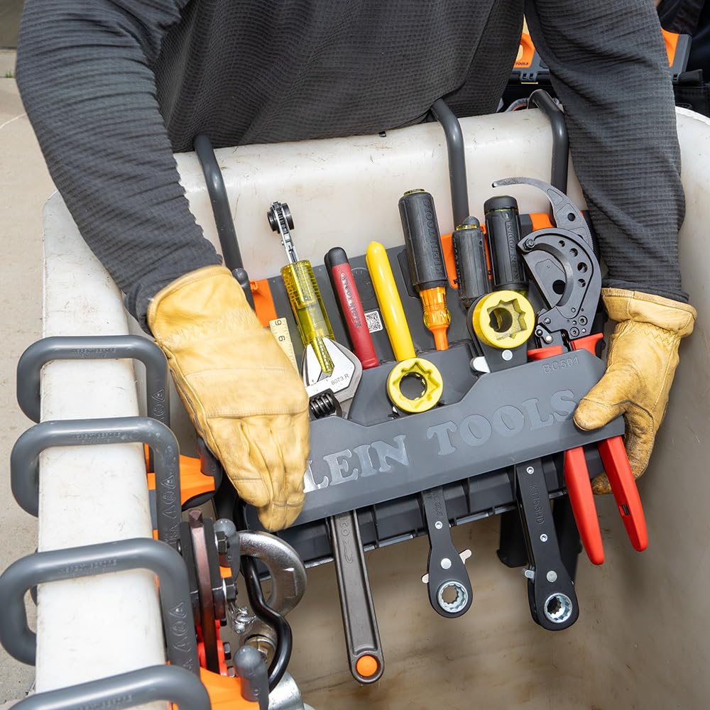 Klein Tools Hard Tool Storage Module with S-Hook - Heavy Duty Organizer for Electricians, Contractors & DIY - Perfect for Tool Belts, Workbenches & Job Site Organization