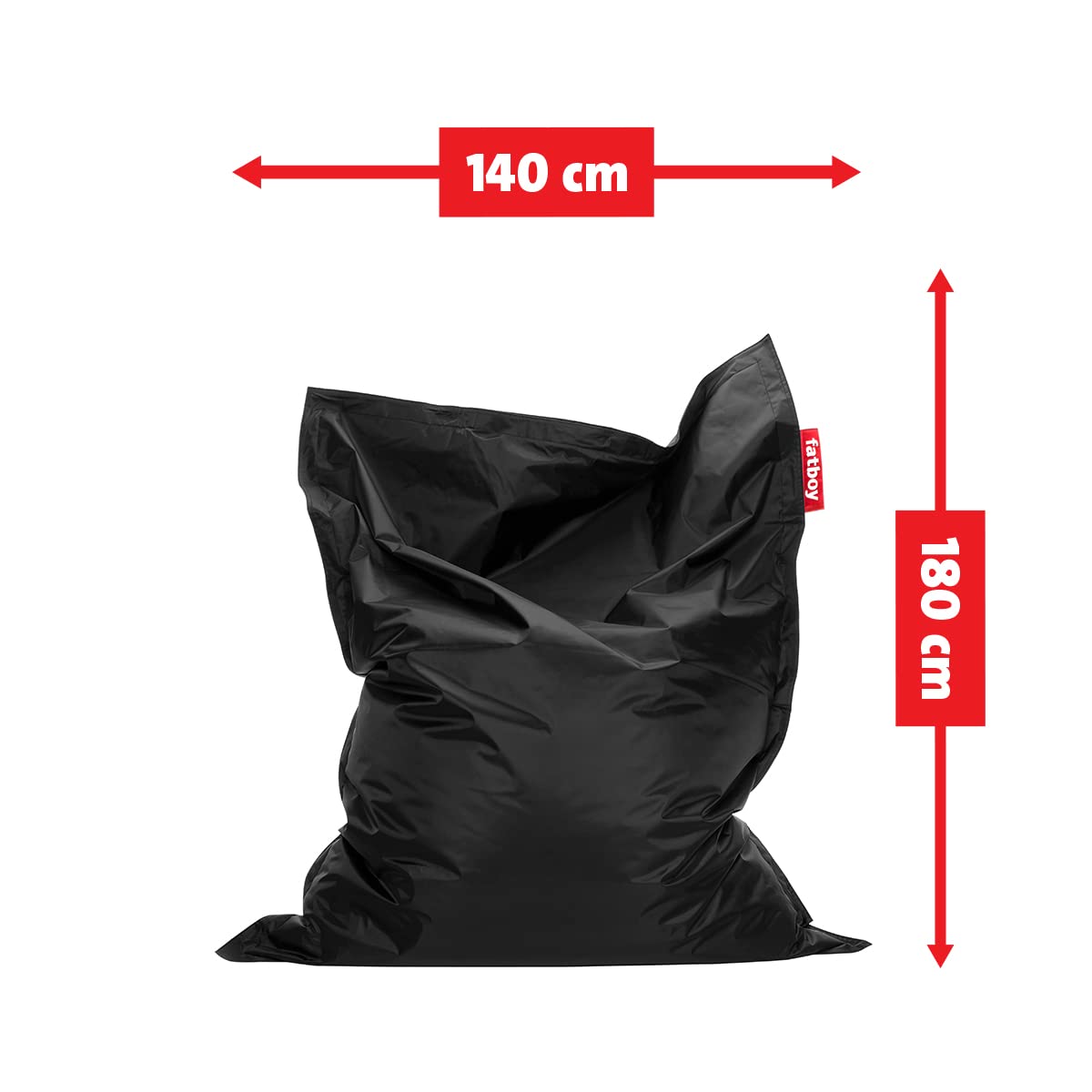 Fatboy Original Bean Bag Chair - Small, Black - Ultra Comfortable & Stylish for Living Room, Bedroom, or Game Room Relaxation