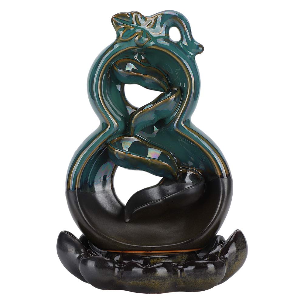 Ceramic Lotus Backflow Incense Burner for Home, Office & Yoga Decor