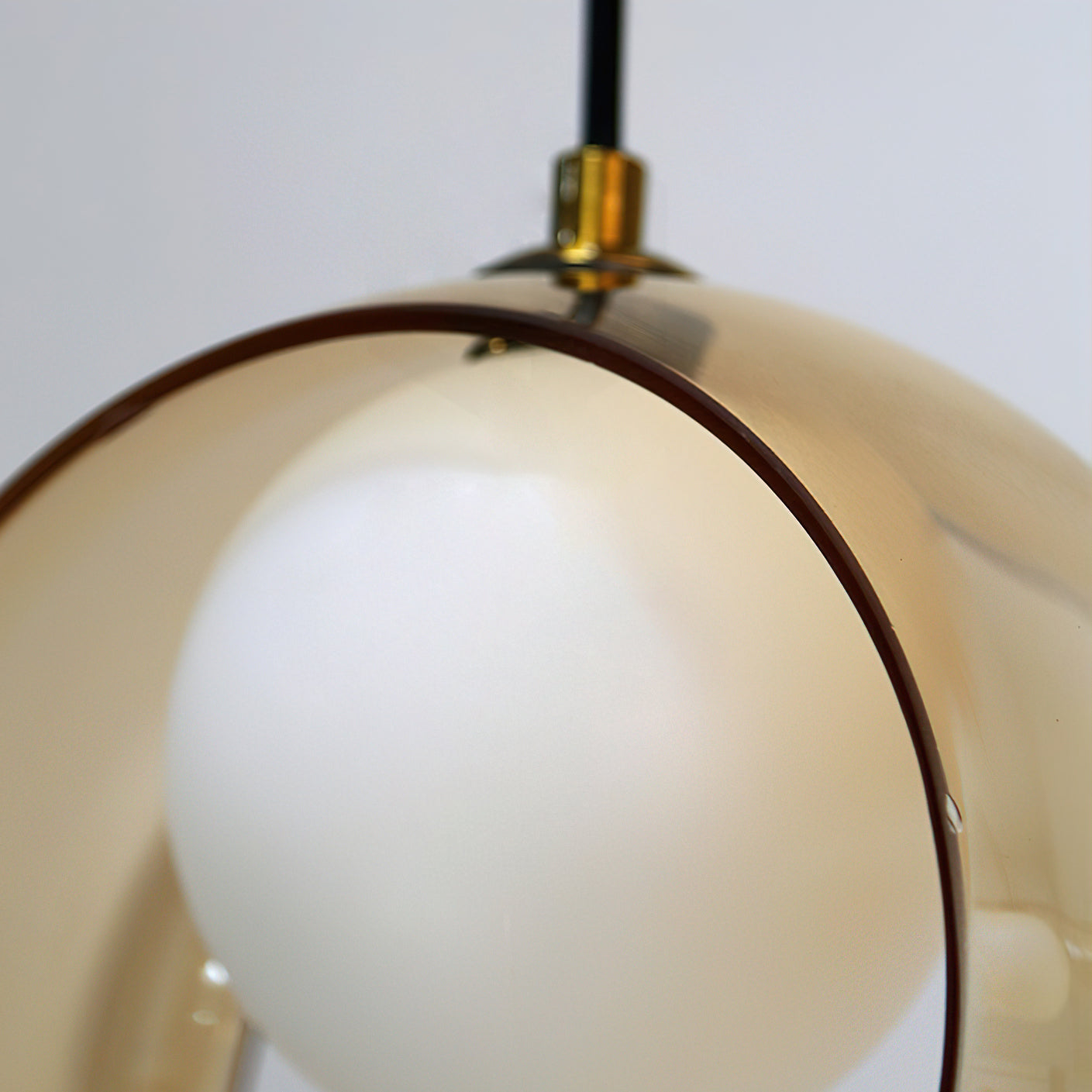 Iridescent Globe Pendant Lamp - Modern Glass Hanging Light Fixture for Living Room, Bedroom & Dining Room Decor