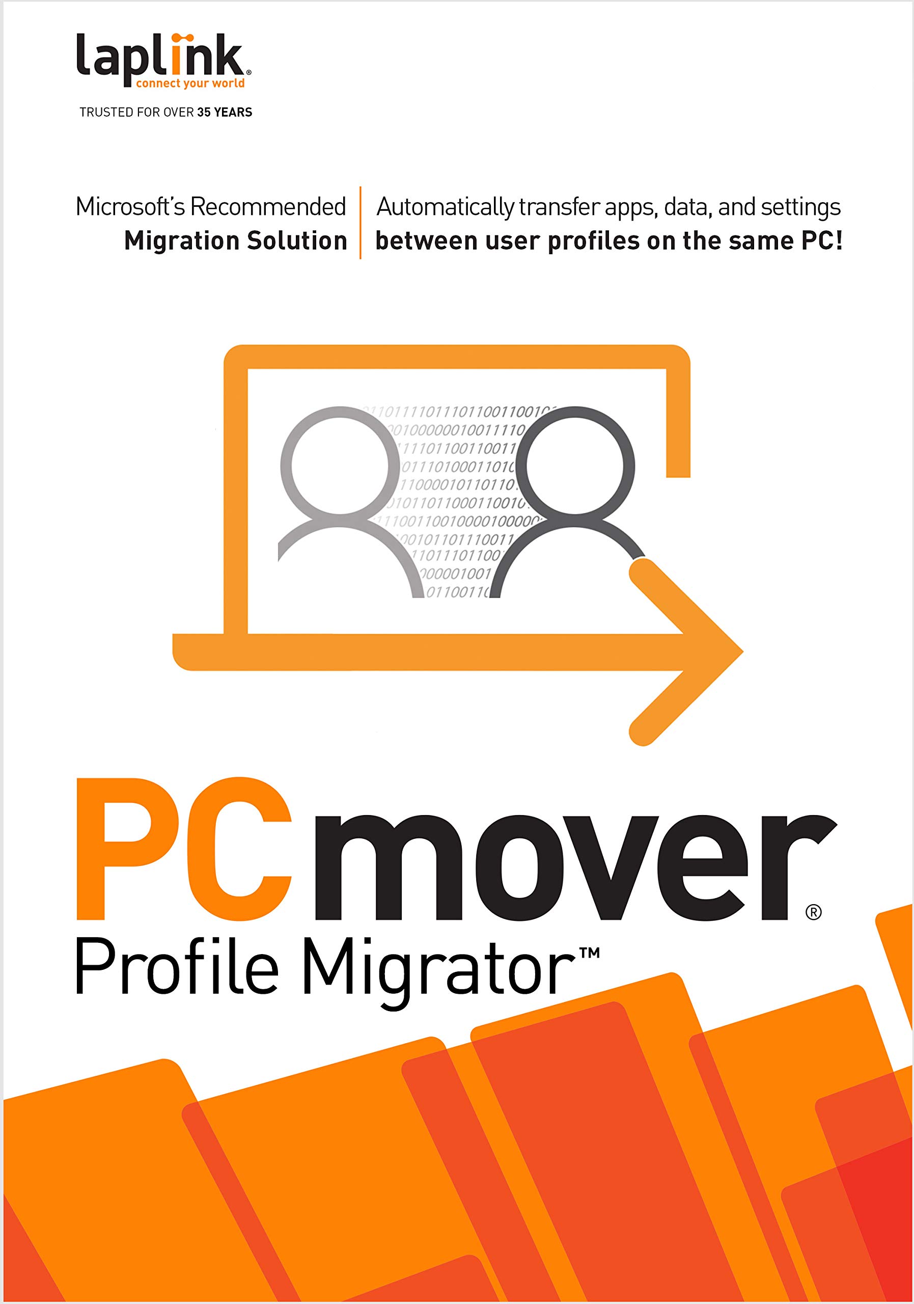 Laplink PCmover Profile Migrator Software - Instant Download | Transfer User Profiles on Same PC | 25 Uses | Perfect for Windows Upgrades & Data Migration