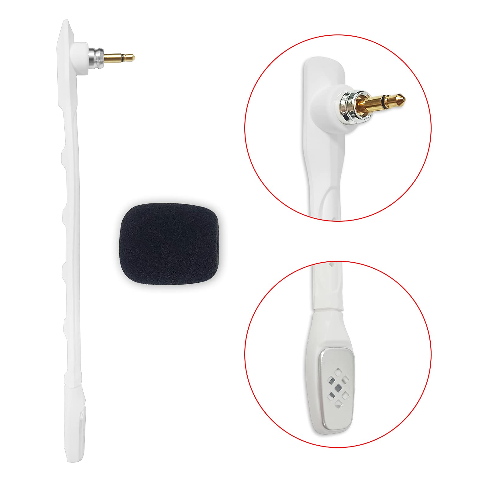 Replacement Microphone for Astro A40 TR & A40 Gaming Headset - Detachable Noise Cancelling Mic with Foam Cover - Compatible with PS5, PS4, Xbox Series X/S - Perfect for Streaming, Gaming & Voice Chat