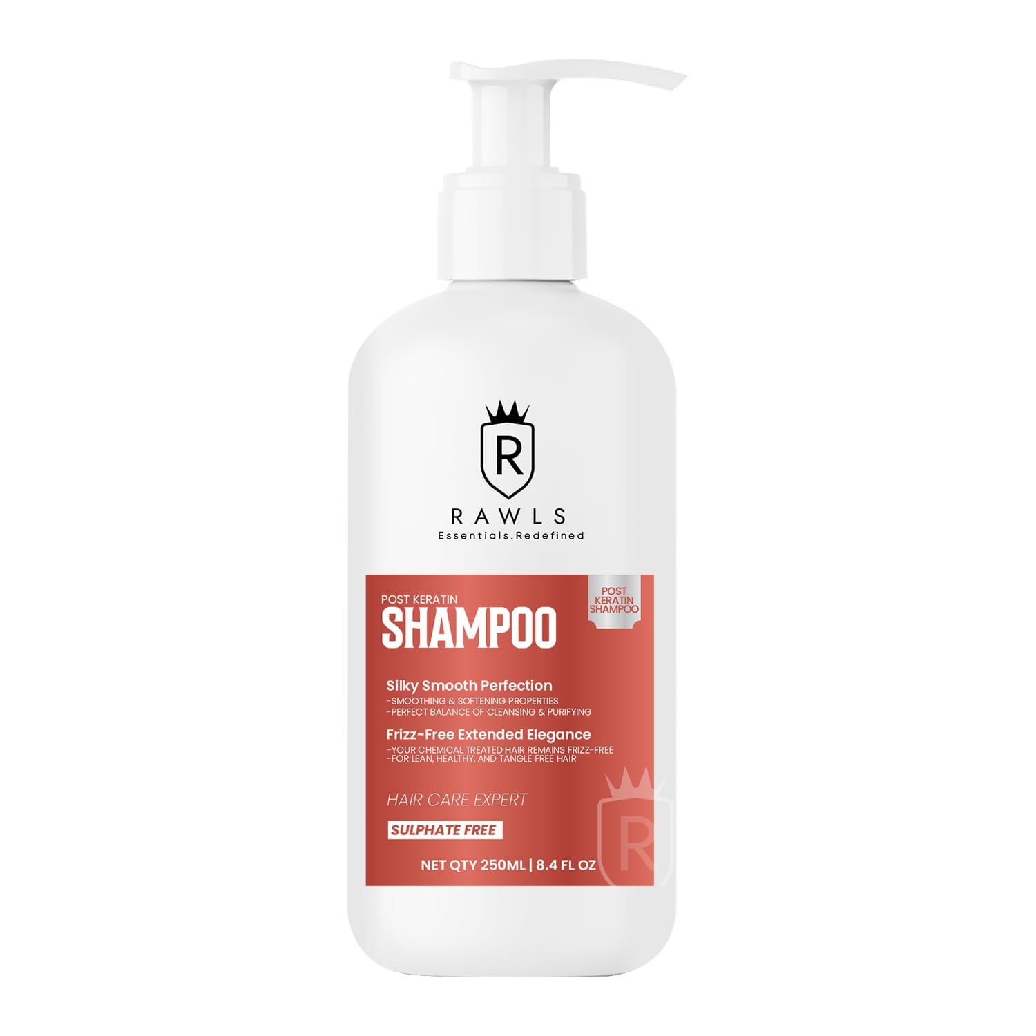 Post Keratin Shampoo for Frizz Control & Tangle-Free Hair | Sulfate-Free Shampoo for Chemically Treated & Damaged Hair | 250ml | Salon-Quality Smoothing & Hydration for Daily Hair Care