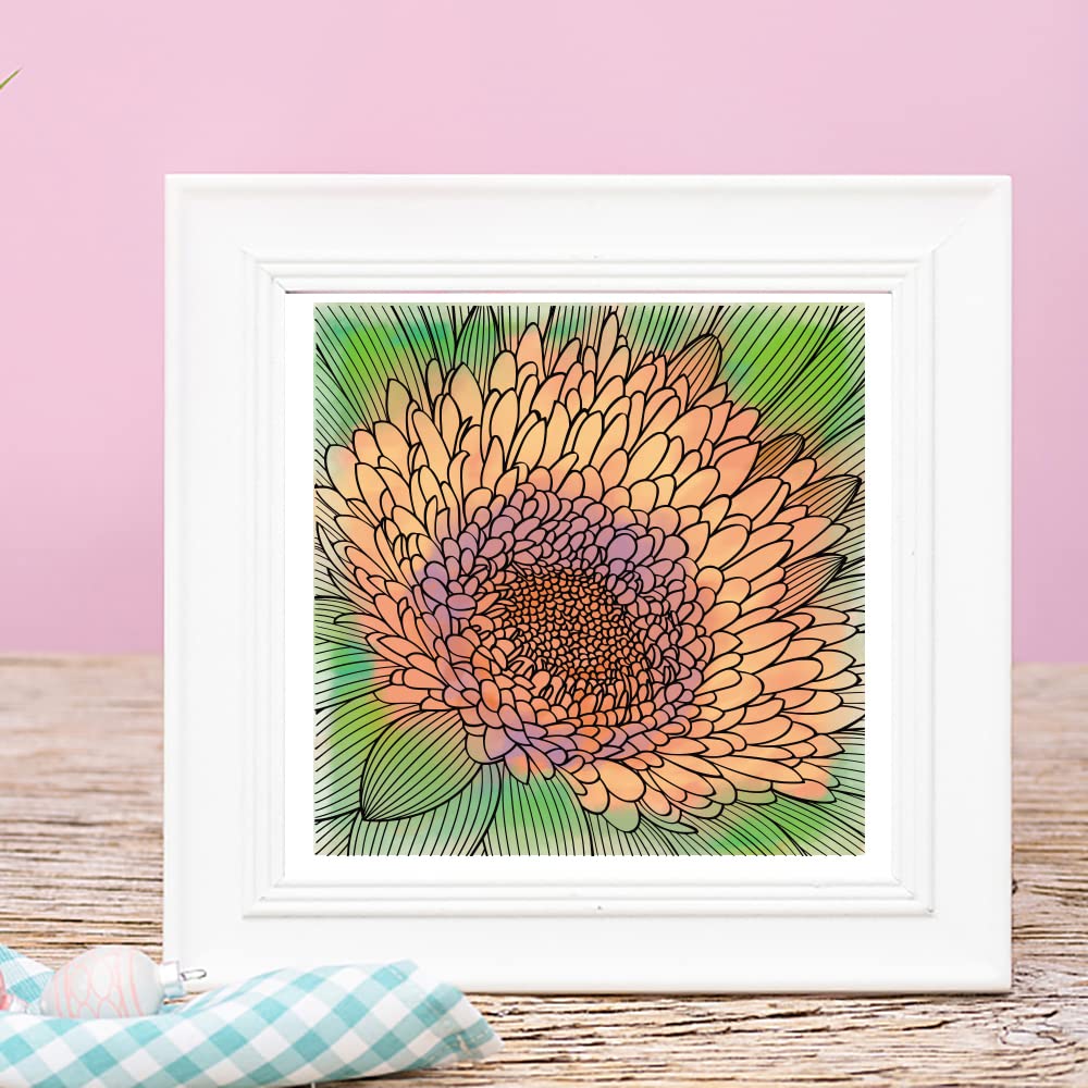 Sunflower Clear Rubber Stamps for Card Making, Scrapbooking & DIY Crafts - Floral Background Transparent Stamps for Photo Albums, Invitations & Handmade Cards - Perfect for Wedding, Birthday & Holiday Greetings