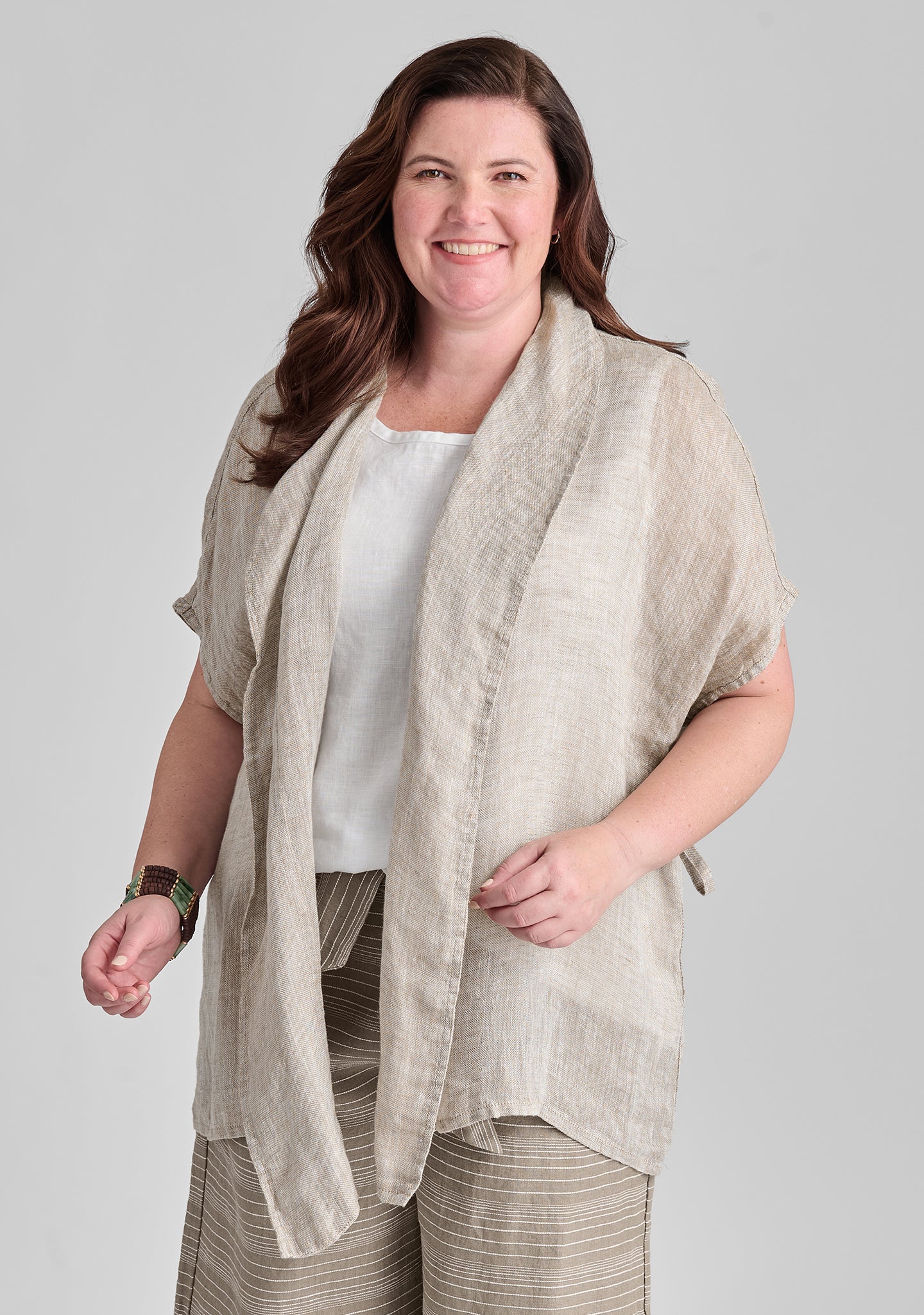 Stylish Linen Cardigan Wrap - Lightweight Summer Cover-Up for Women | Perfect for Beach, Office & Casual Outings