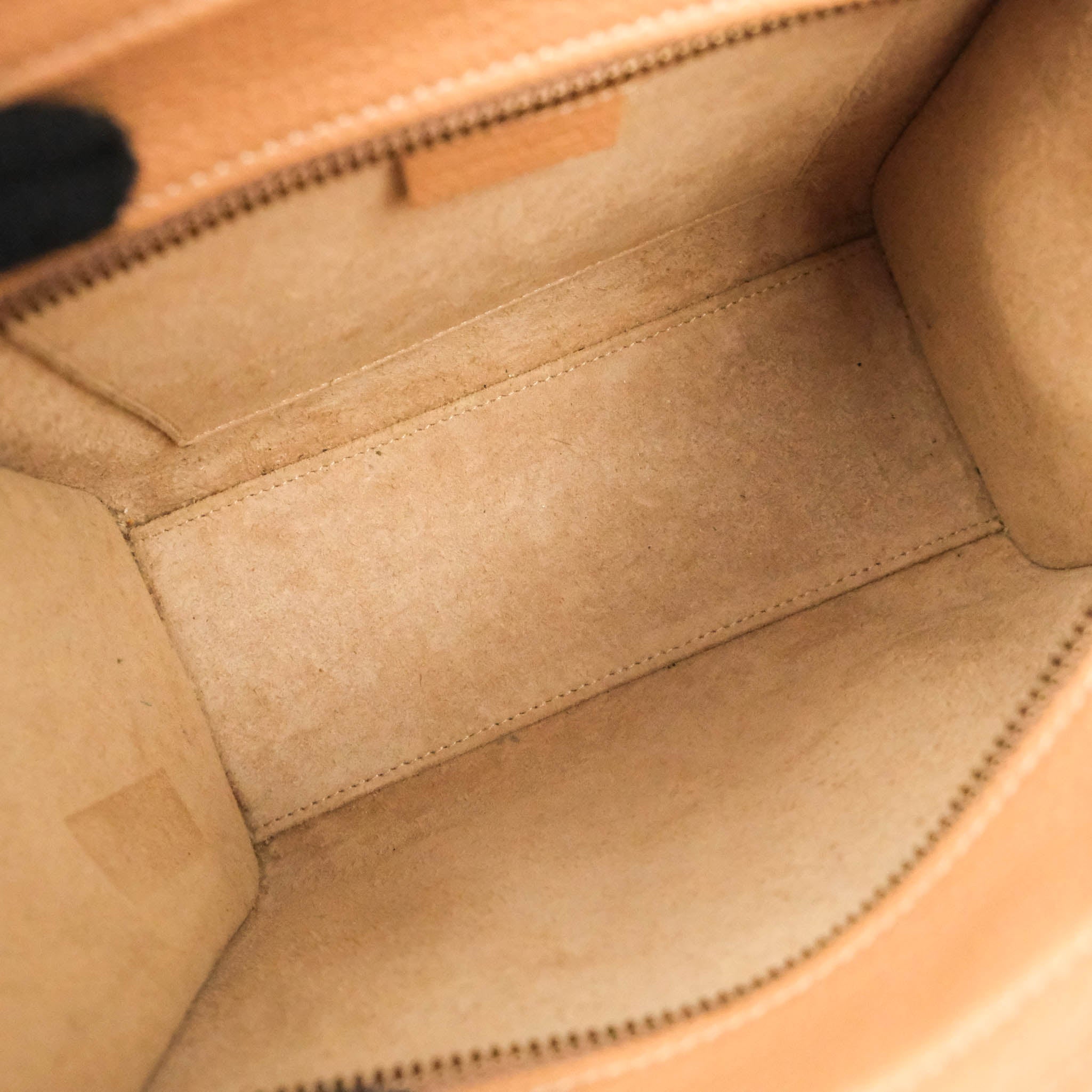Celine Nano Luggage Bag in Beige Pink Drummed Calfskin Leather - Perfect for Work, Travel & Everyday Use