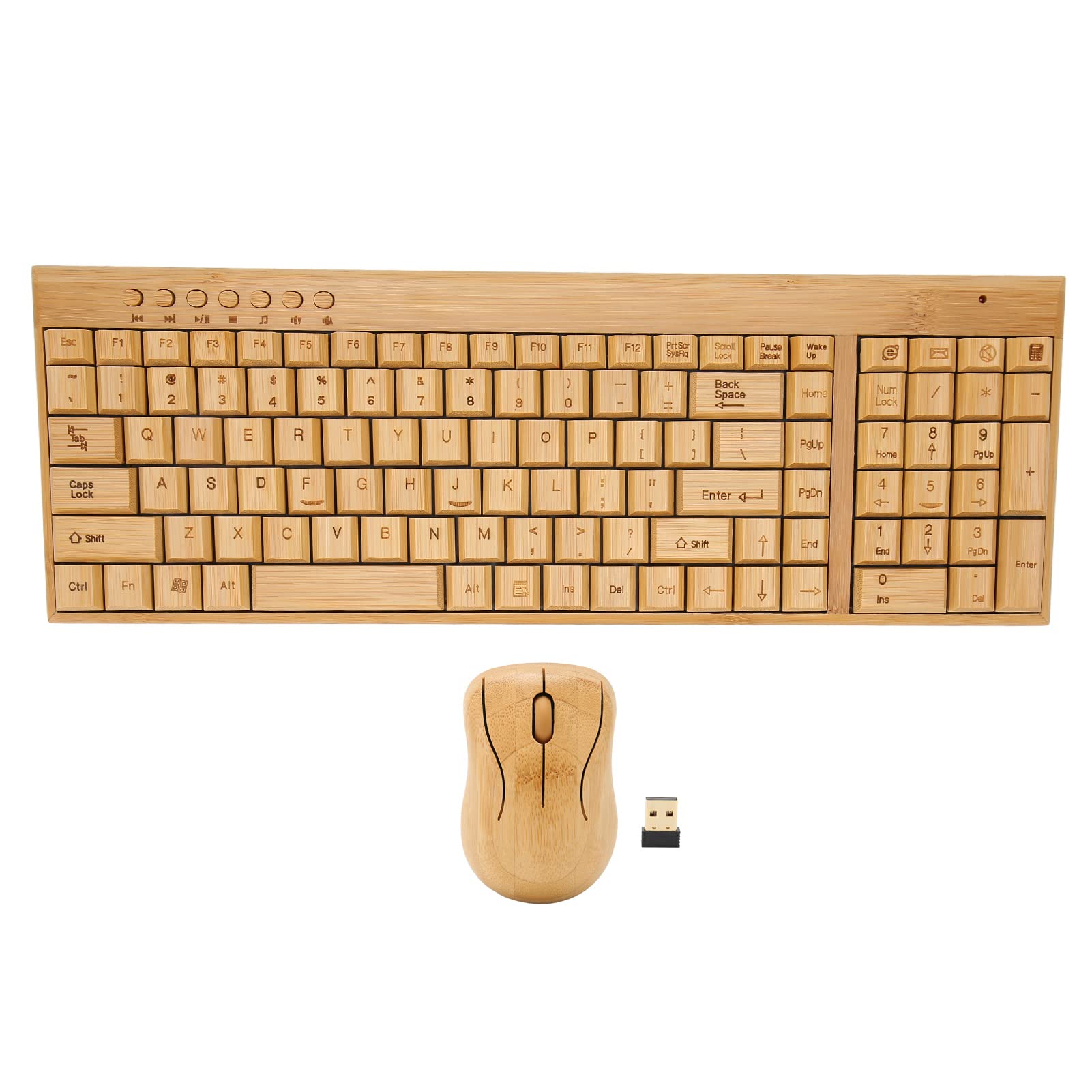 Shanrya Wireless Keyboard and Mouse Combo - Ergonomic, Eco-Friendly Computer Accessories for Office, Home & Gaming - Compatible with PC, Laptop, Mac
