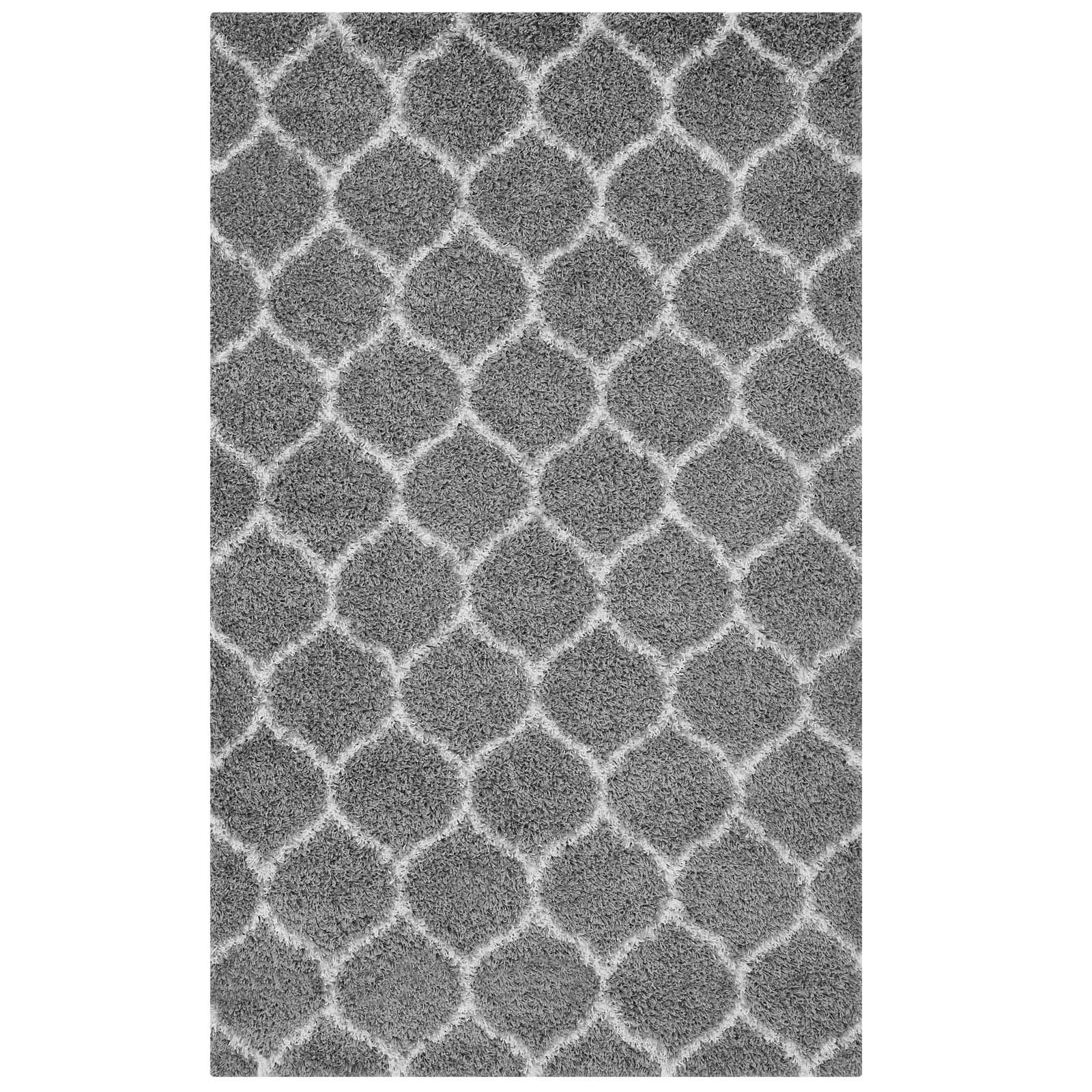 Stylish Modern Contemporary Urban Living Room Area Rug - Soft Fabric Floor Carpet Runner in Multi-Tone Gray - Perfect for Lounge, Bedroom & Home Decor
