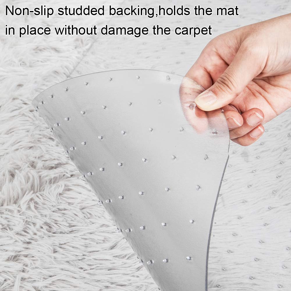 Office Chair Mat for Carpet - Heavy Duty Desk Chair Carpet Protector | PVC Plastic & Glass Roller Mats for Hardwood & Carpeted Floors | Perfect for Home Office, Gaming Setup & Workspace
