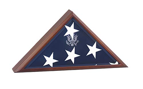 Premium Burial Flag Box - Large Coffin Flag Display Case for Military Funeral Honors & Memorial Services | Durable Protection for American Flags