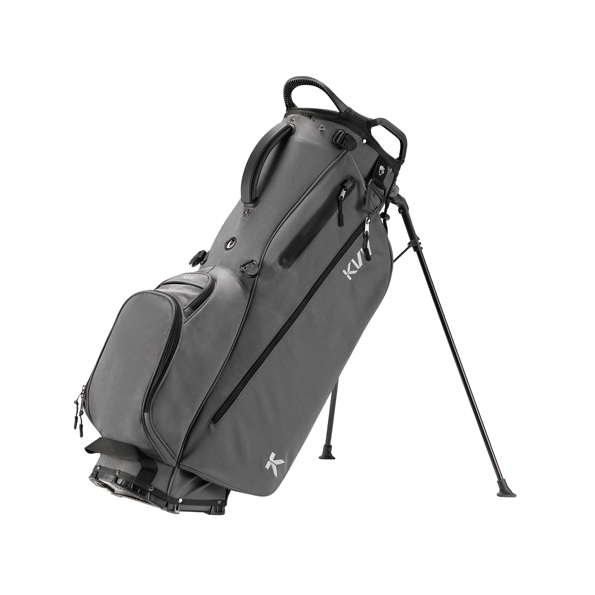 KVV Lightweight Golf Stand Bag with 7-Way Full-Length Dividers & 5 Zippered Pockets - Auto-Adjust Dual Straps, Stylish Design - Perfect for Golfers, Tournaments & Practice Rounds