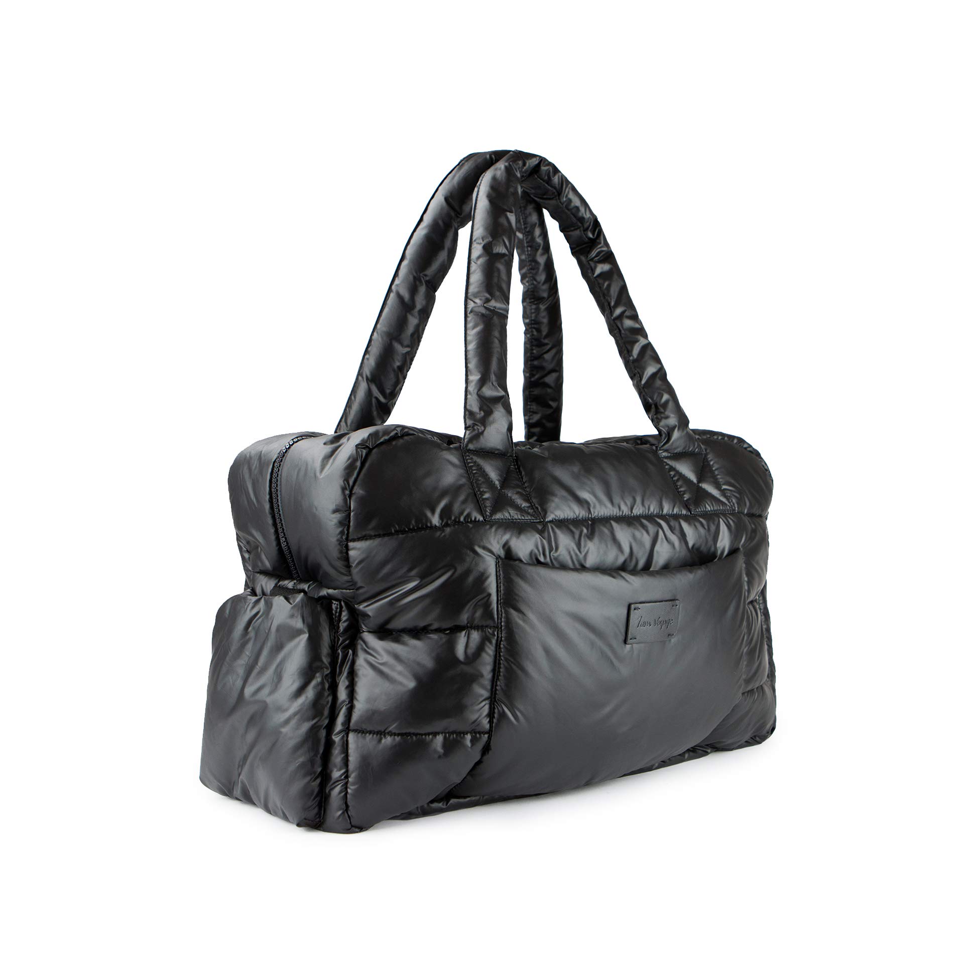 7AM Voyage Waterproof Diaper Bag for Baby - Large Multifunctional Tote with Stroller Straps, Changing Pad & Padded Shoulder Straps | Perfect for Travel, Gym & Daily Use | Black Baby Bag for Moms