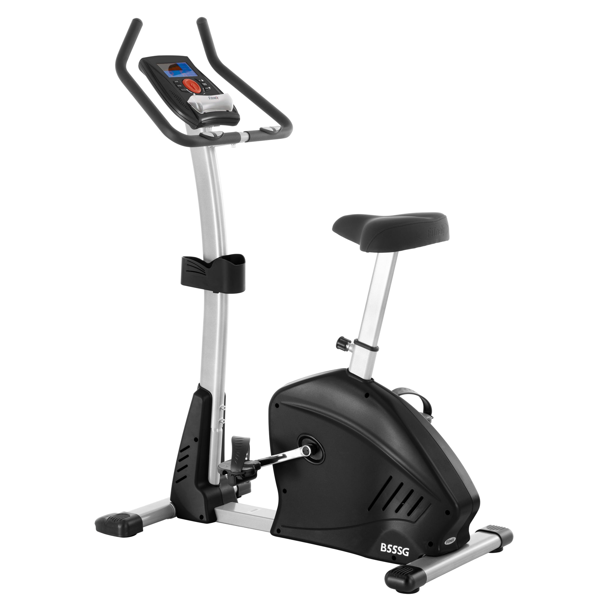 Fitnex B55SG Self-Generating Upright Exercise Bike for Home Gym - Perfect for Cardio Workouts & Indoor Cycling Training